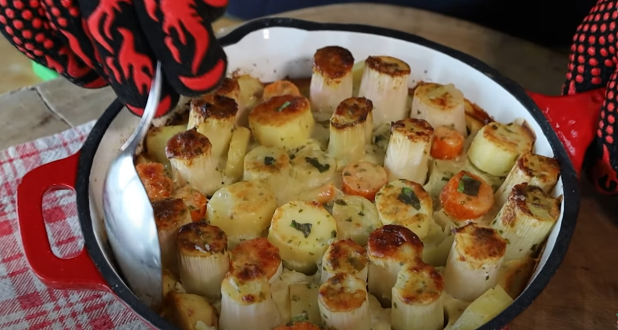 PASTICCIO DI PORRI E VERDURE