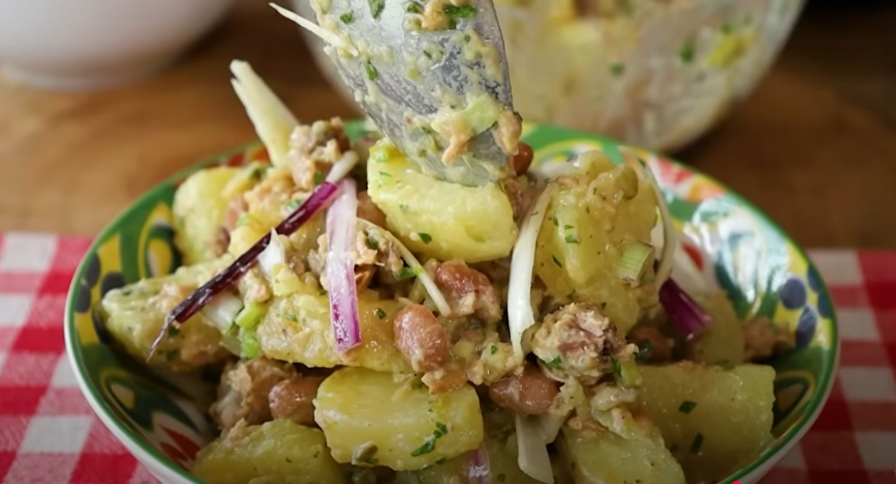 TU COME FAI le PATATE in INSALATA CON LE CIPOLLE E I FAGIOLI