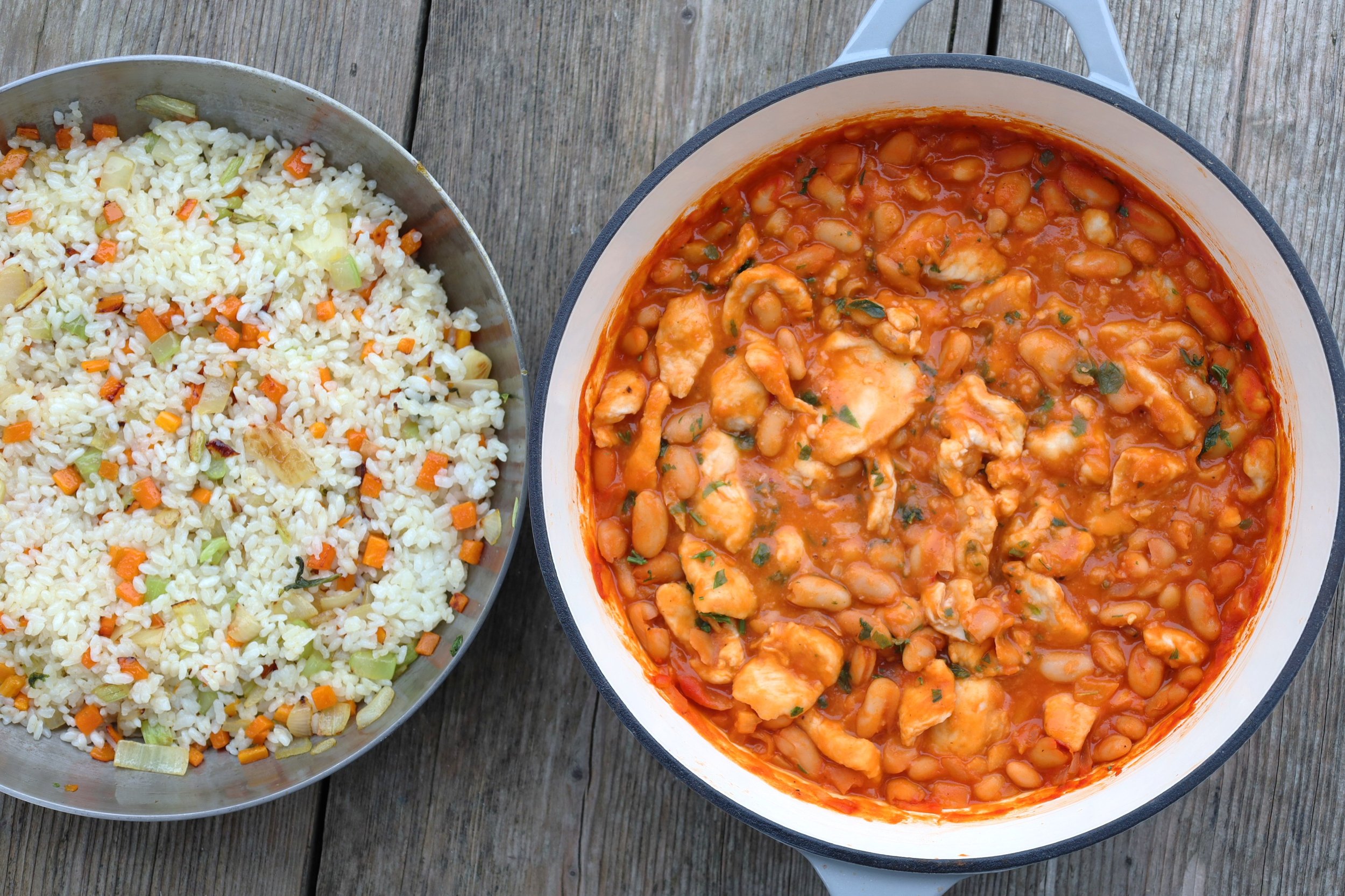 FAGIOLI alla Messicana CON RISO e Pollo
