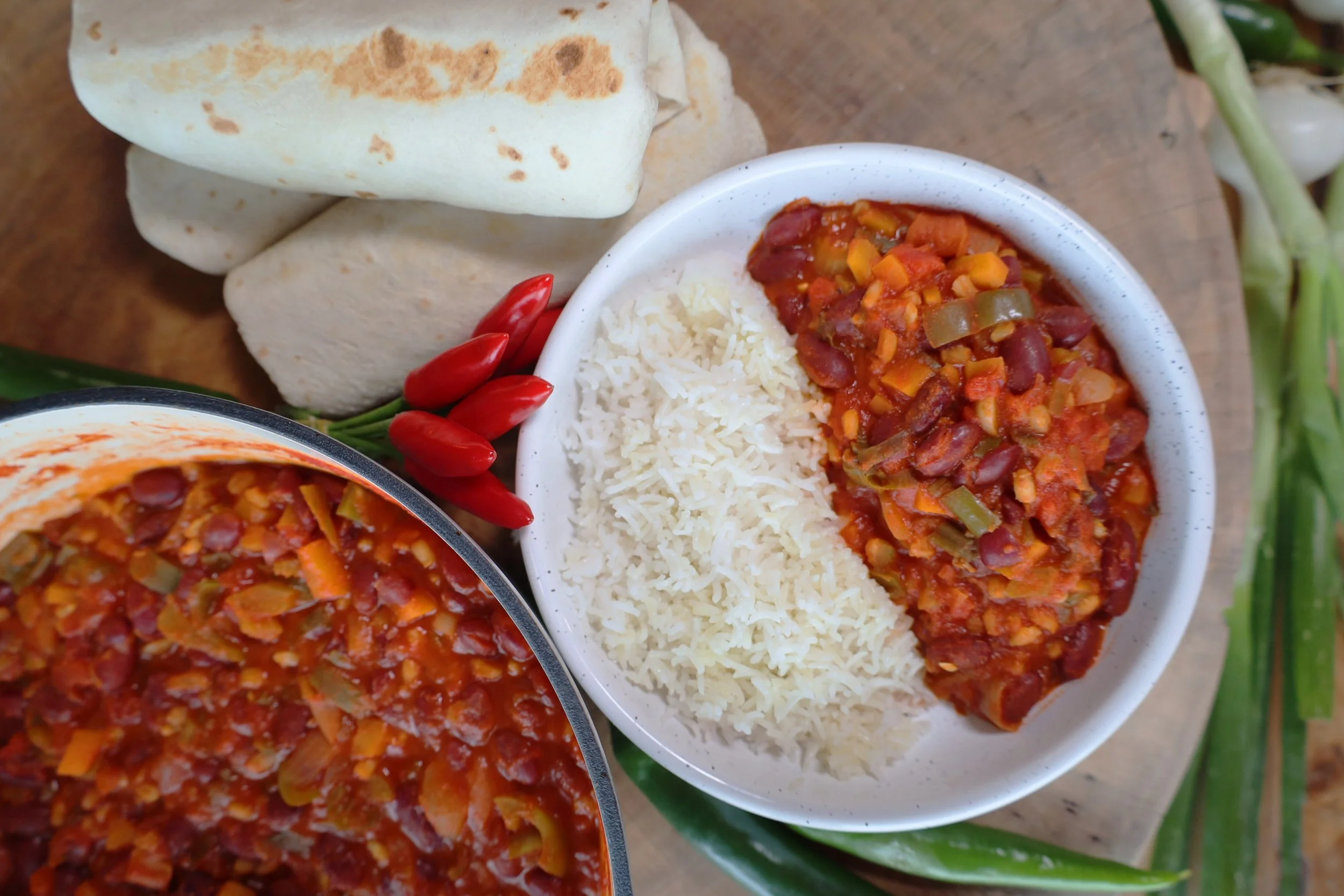 CHILI DI VERDURE E FAGIOLI