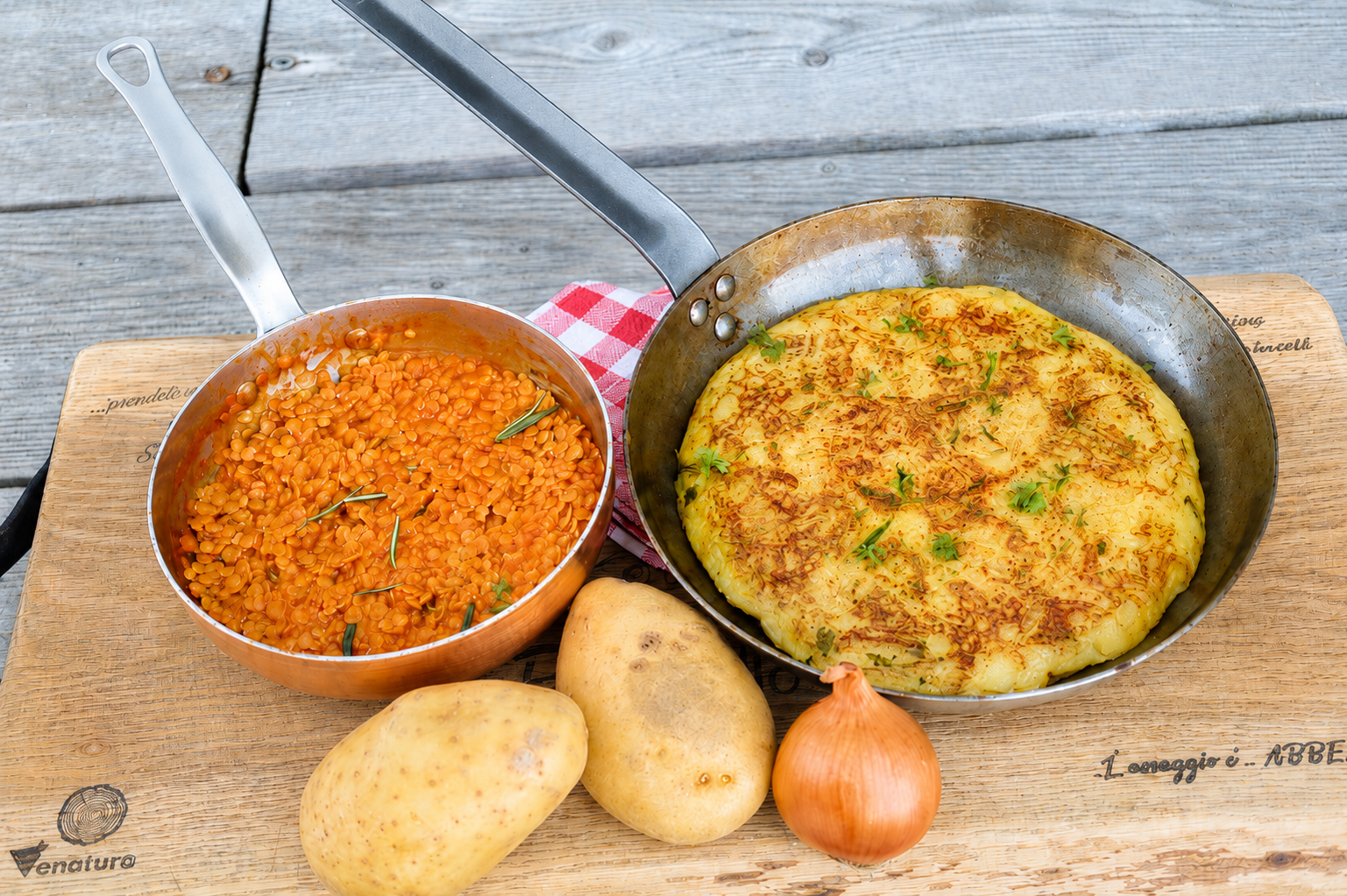 SOLO PATATE E CIPOLLE in padella