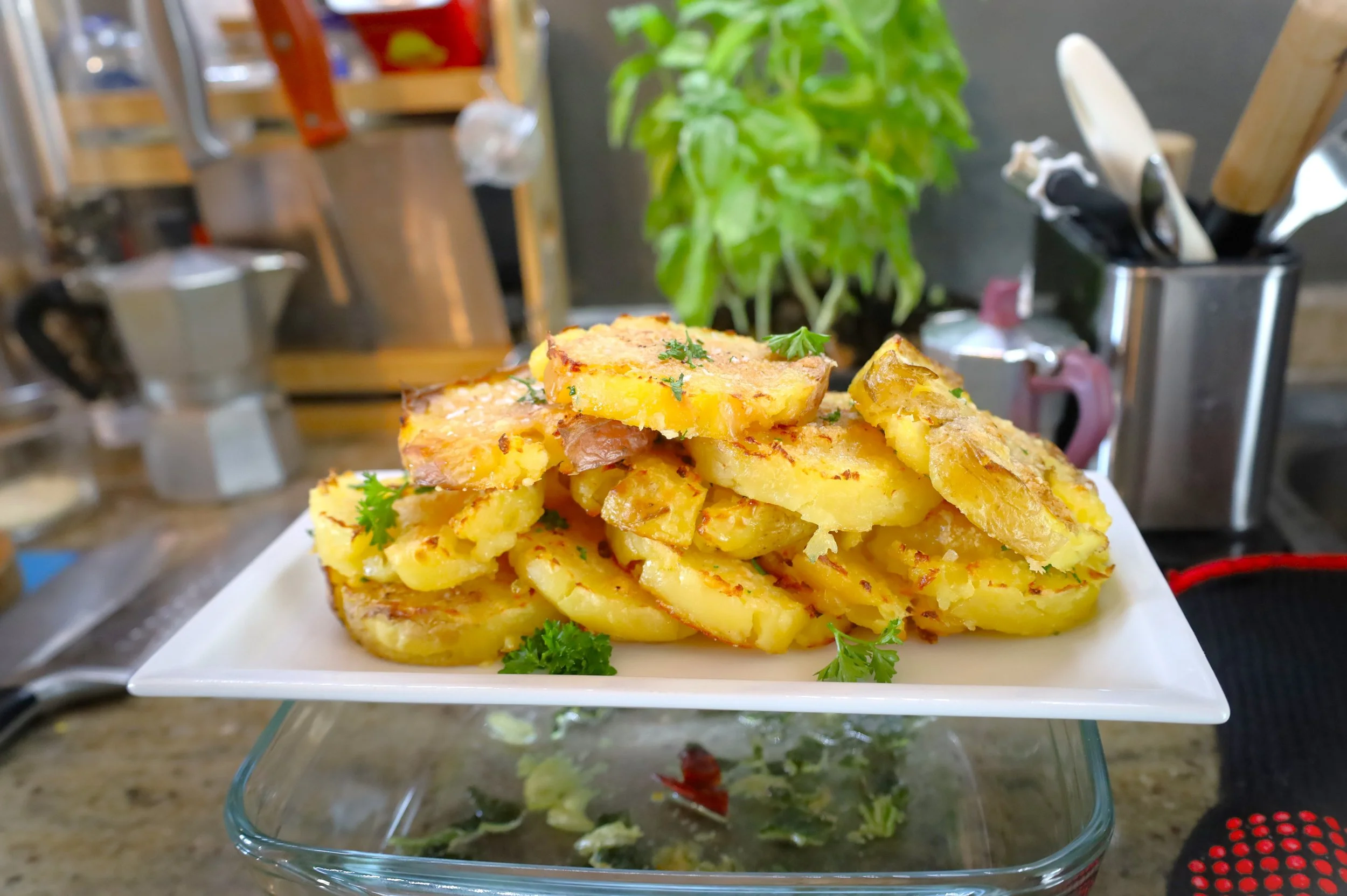 Patate Schiacciate al formaggio