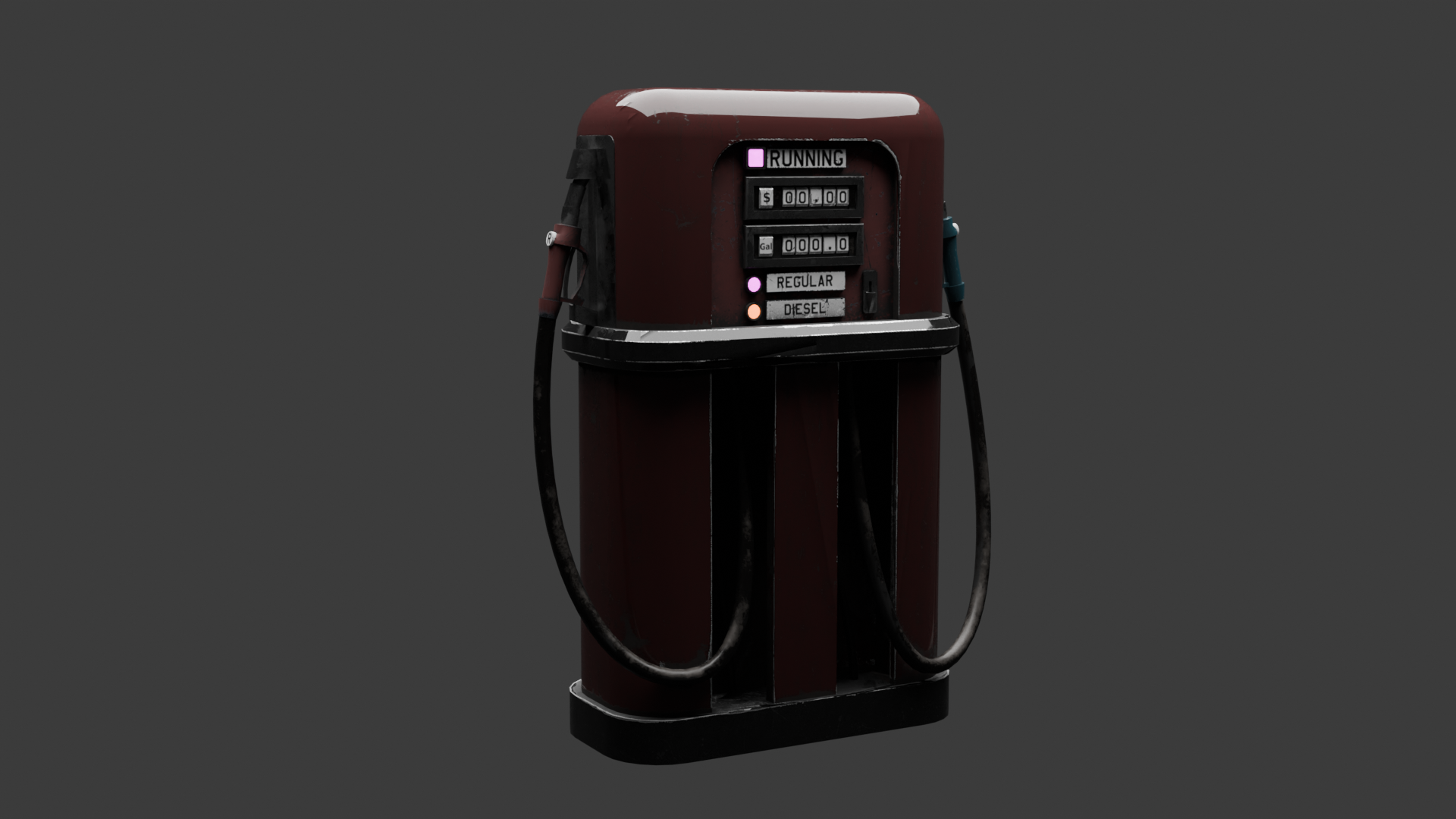 GAS PUMP DOWNLOADED FROM SKETCHFAB (FREE ASSET) BY: Savinien B.