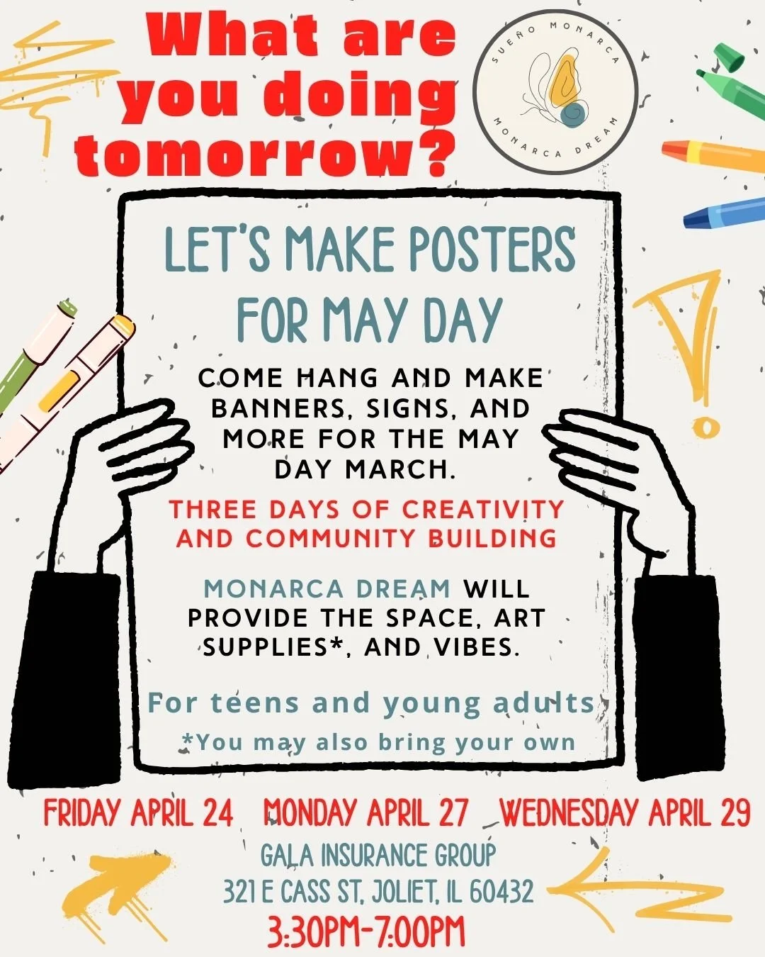 May Day Posters - Community and Creativity Building Day 3