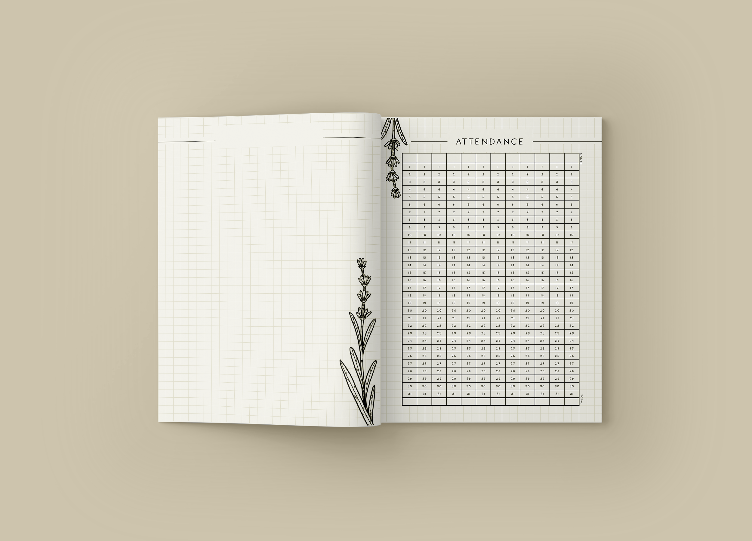 HOMESCHOOL LESSON PLANNING MINIMALIST NOTEBOOK - Nature Series Mockup 2b.png