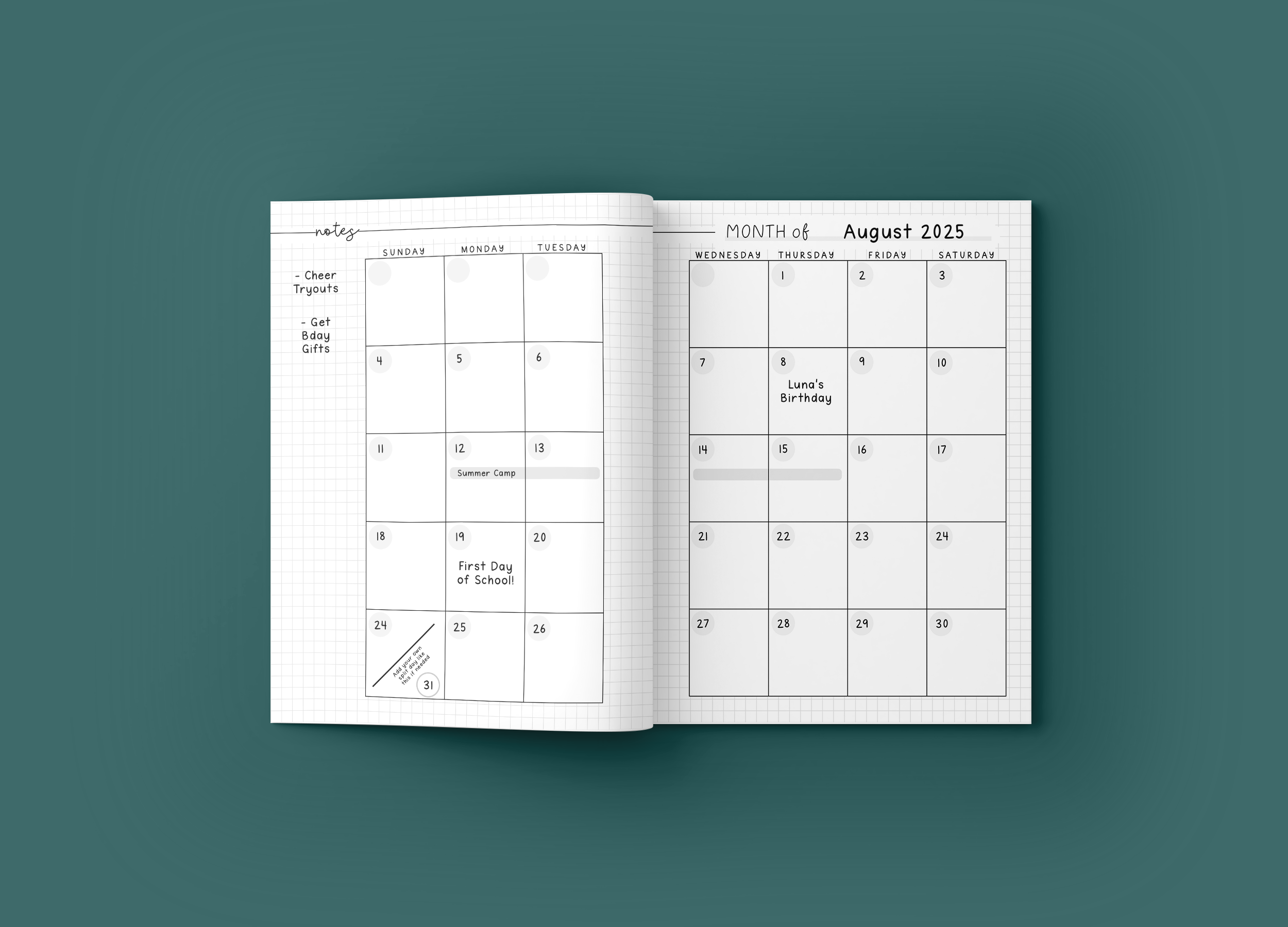 Mockup 2 WEEKLY PLANNING NOTEBOOK Retro Garden Series.png