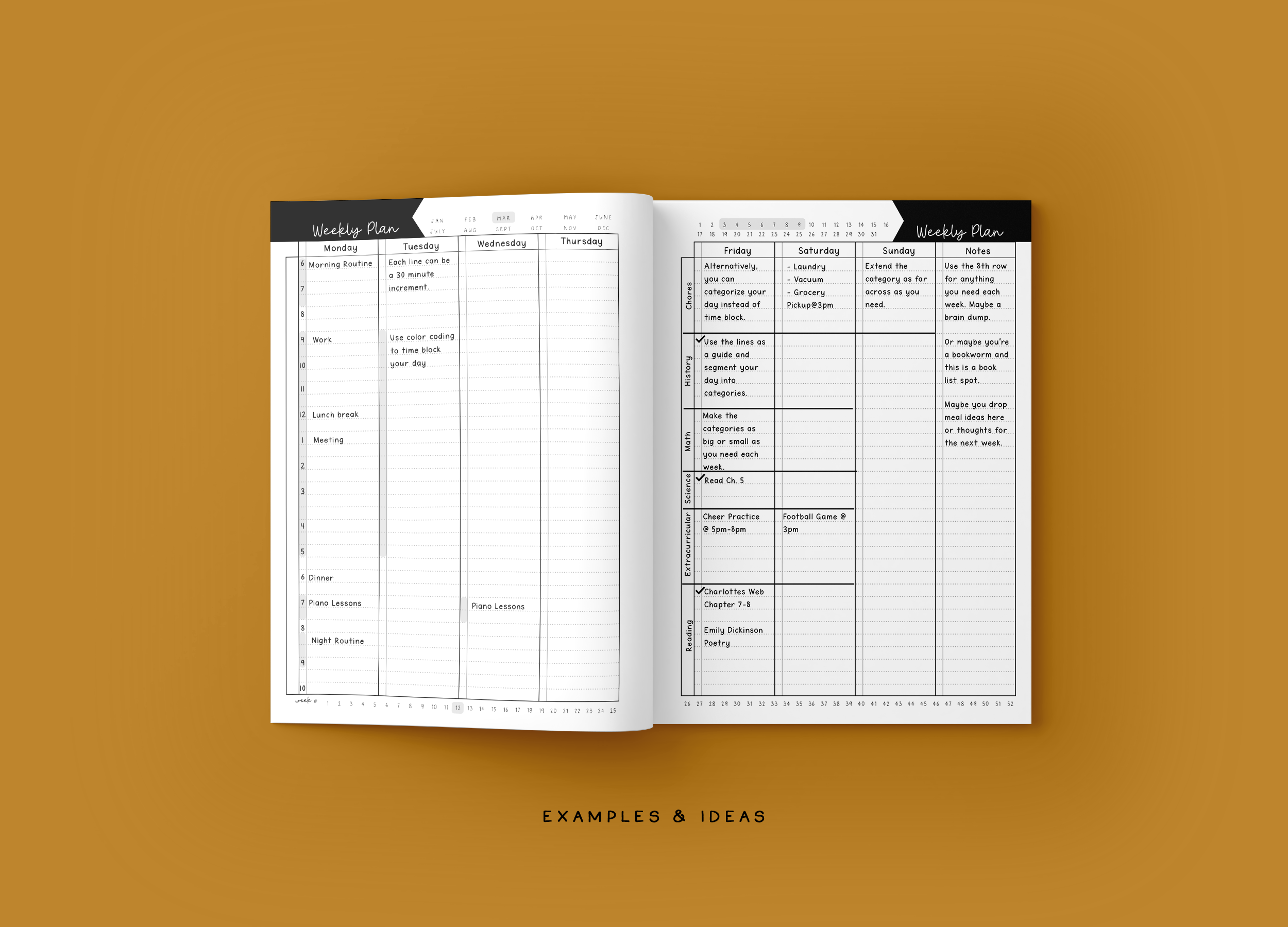 Mockup 4a WEEKLY PLANNING NOTEBOOK Gold Bouquet Series.png