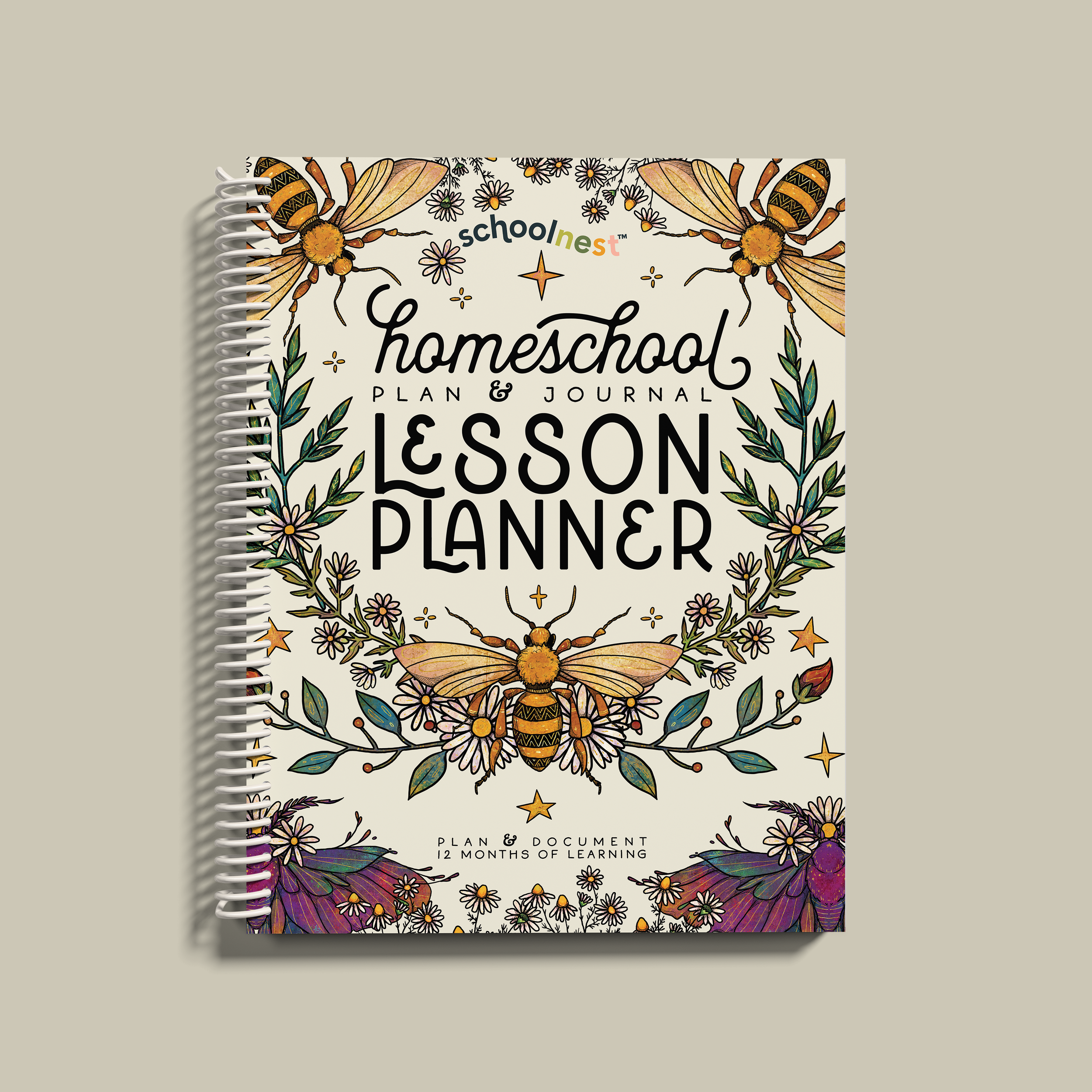 1 Handmade Homeschool Minimalist Planner - Cream Nature Series - Cover Mockup 1.png