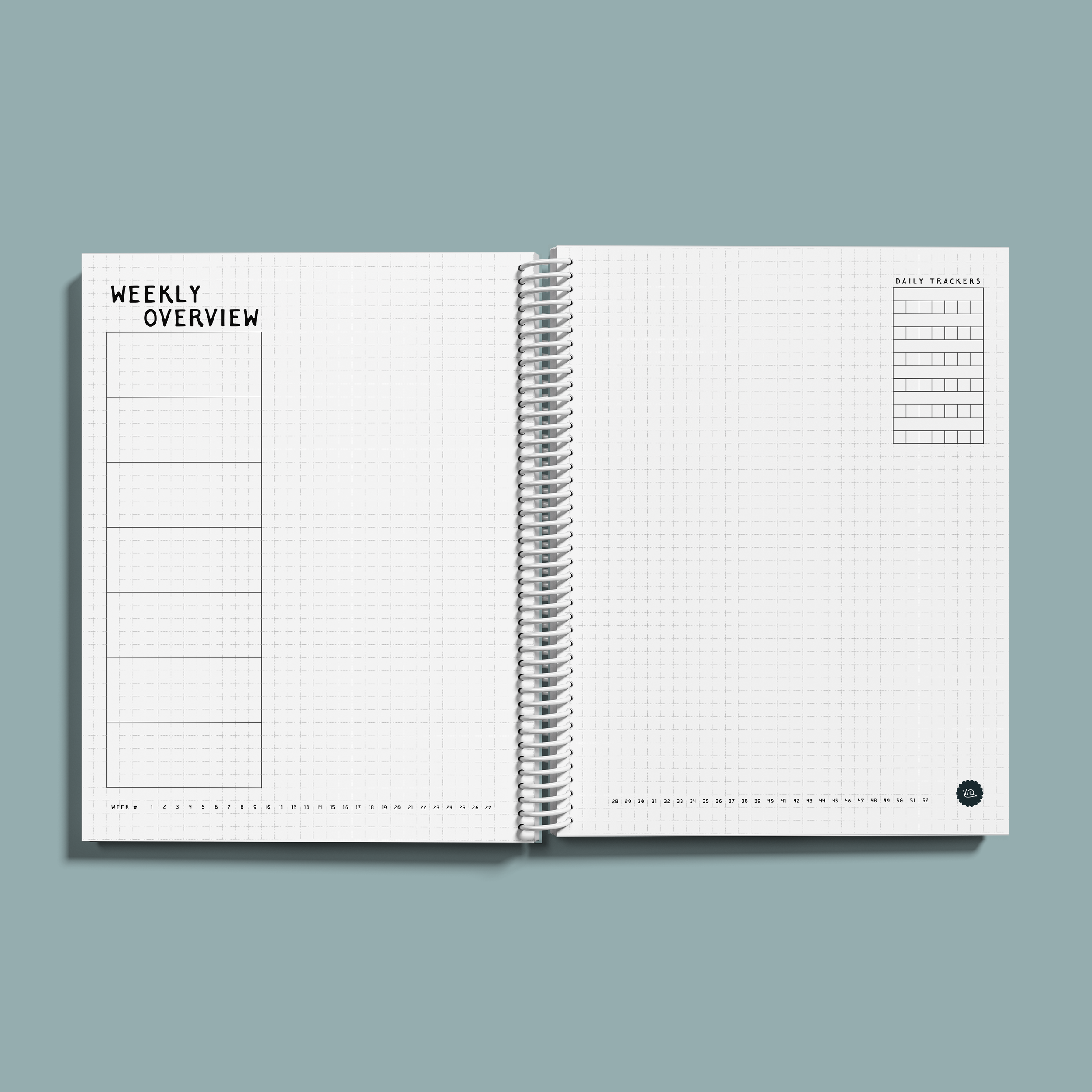 3 Handmade Homeschool Minimalist Planner - Blue Paper Blooms Series - Interior Mockup 10.png