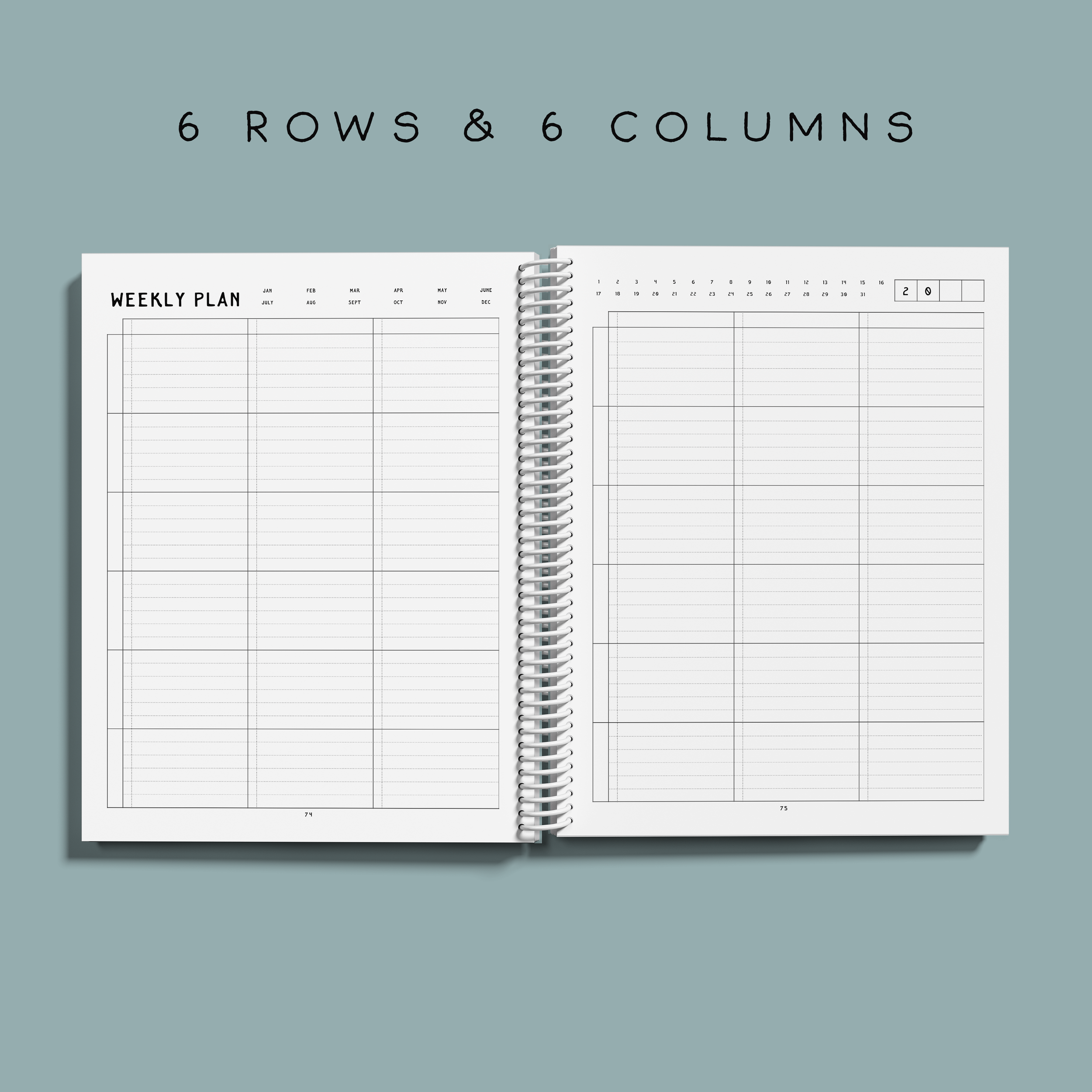 3 Handmade Homeschool Minimalist Planner - Blue Paper Blooms Series - Interior Mockup 11.png