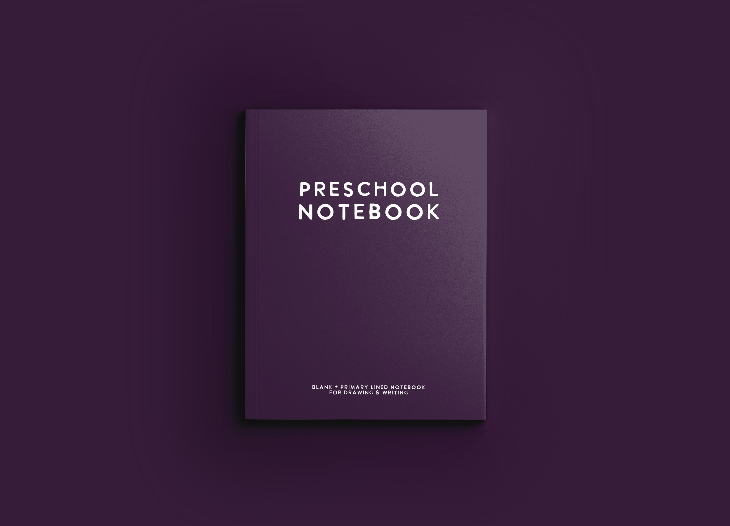 Preschool Notebook: Dark Purple