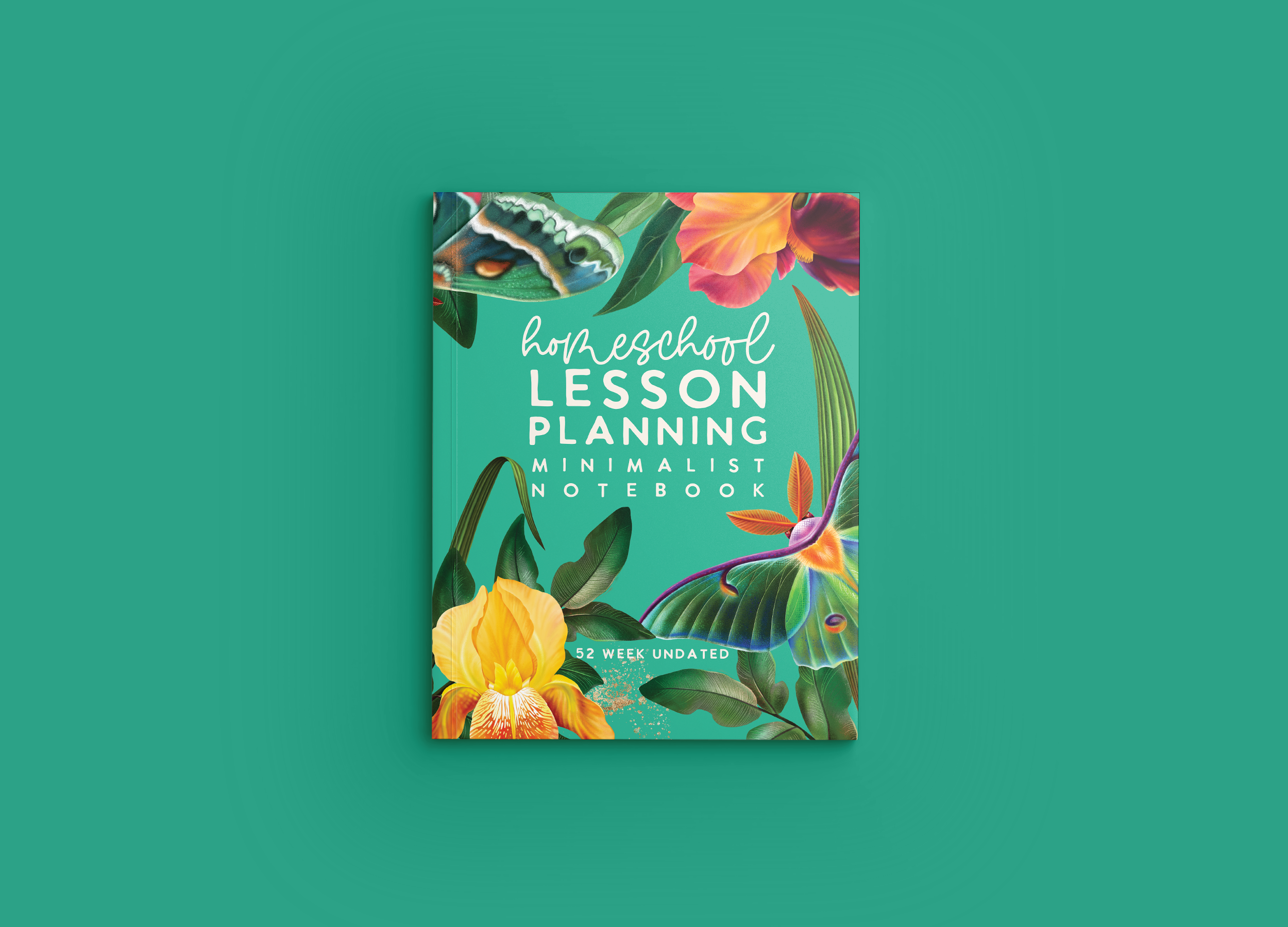 Homeschool Lesson Planning Minimalist Notebook: Teal Jungle Series