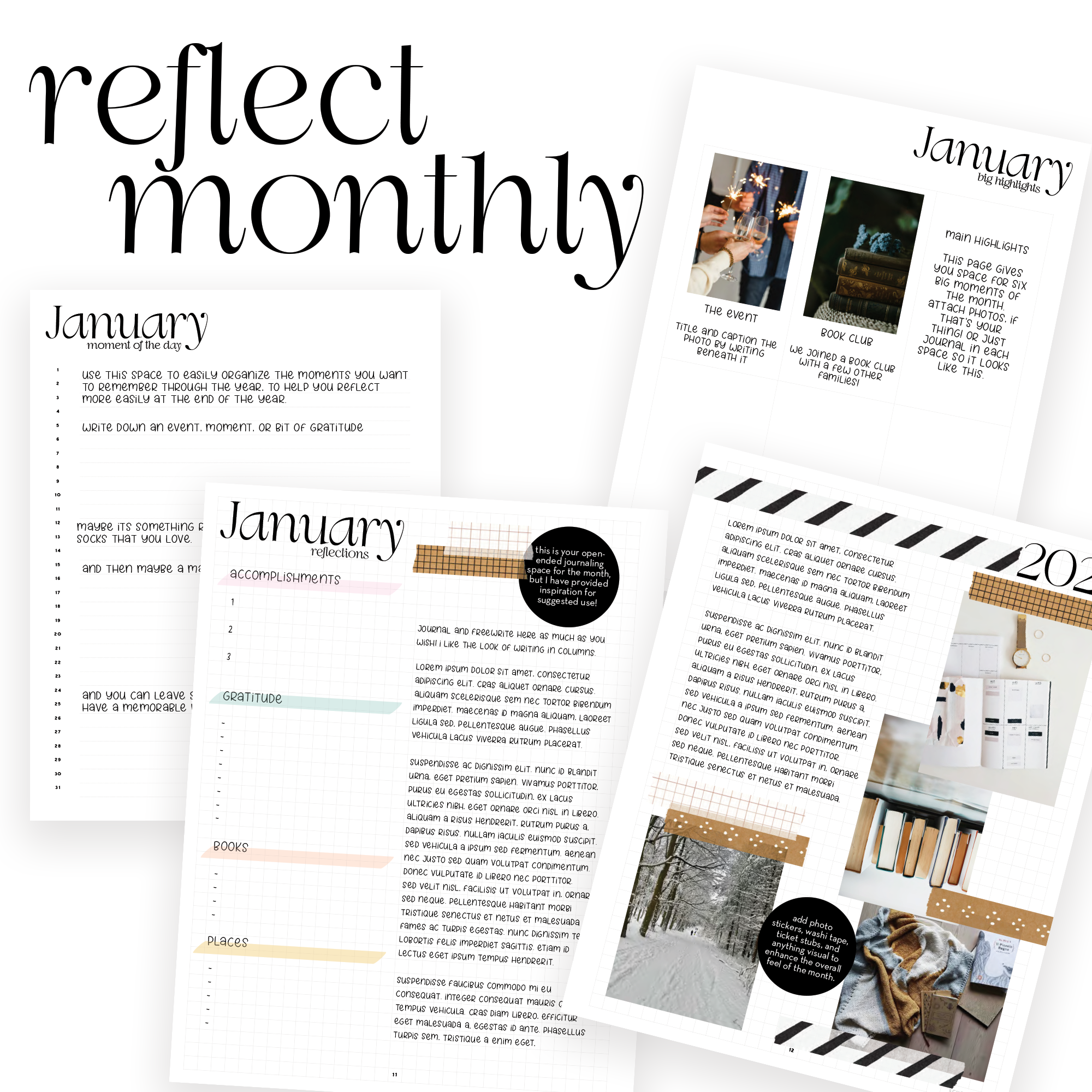 Homeschool Lesson Planning Notebook Printables preview image reflect monthly.png