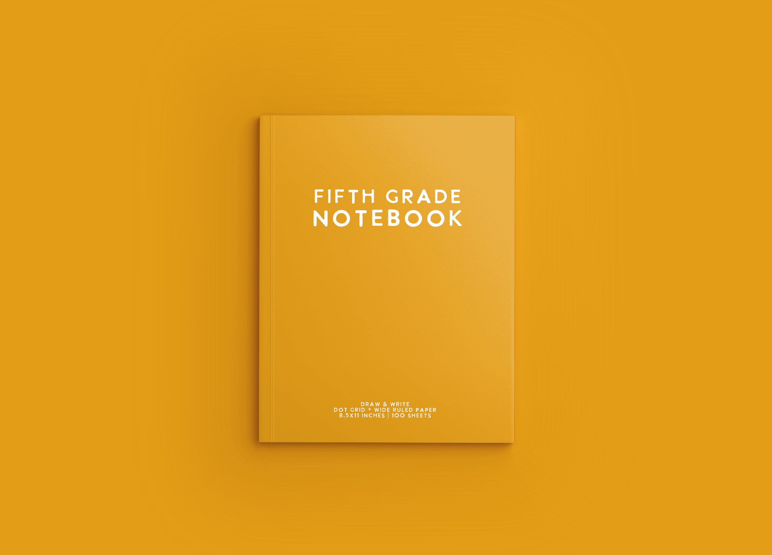 Fifth Grade Notebook: Yellow