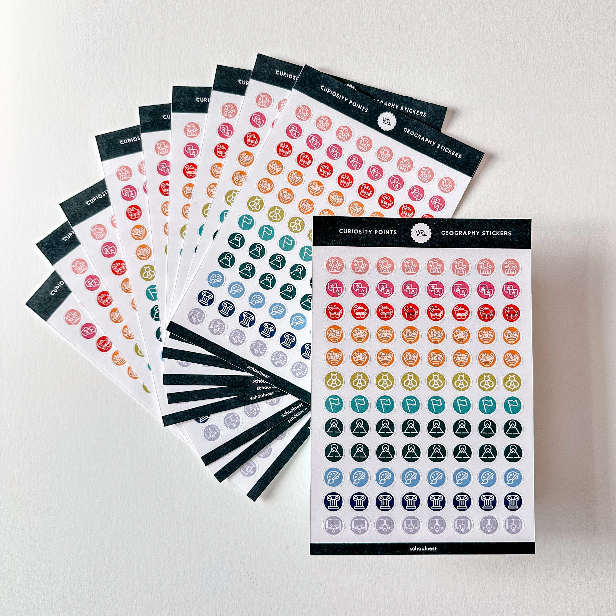 Curiosity Points Geography Icon Stickers