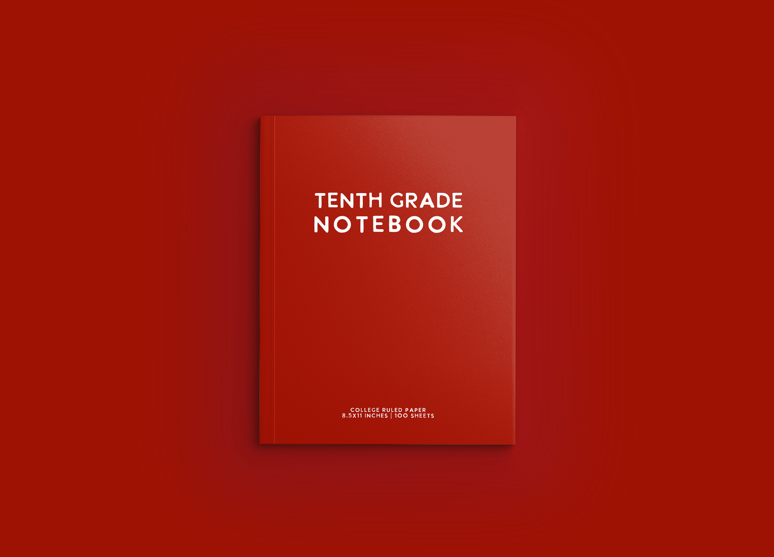 Tenth Grade Notebook: Red