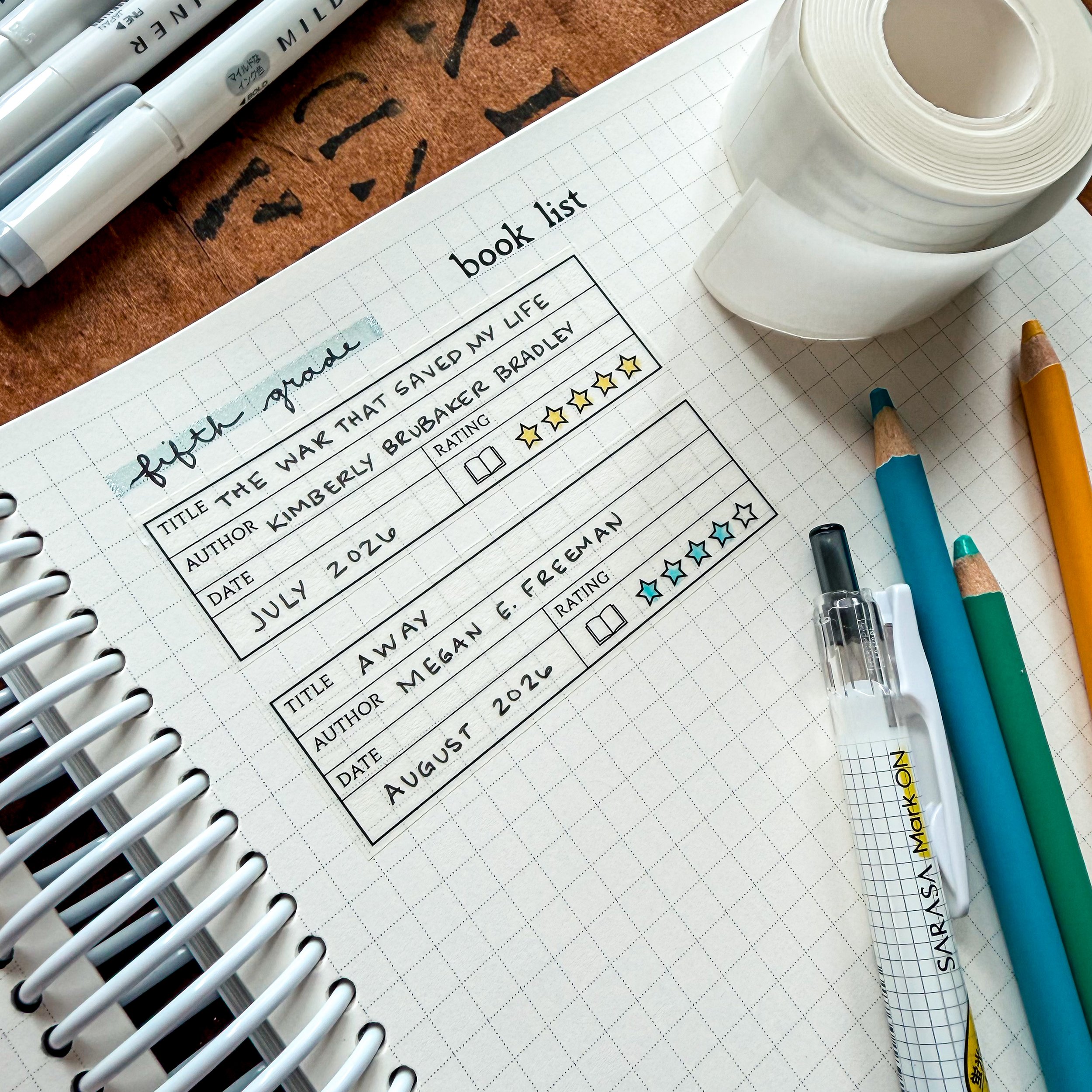 Book Rating Writable Washi Tape by LAOMiS
