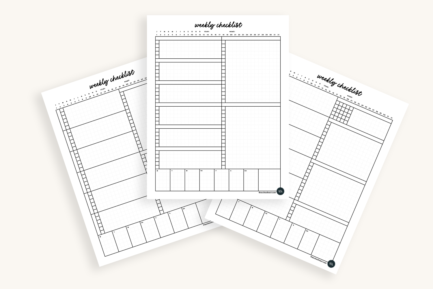Weekly Checklist Notepad — schoolnest