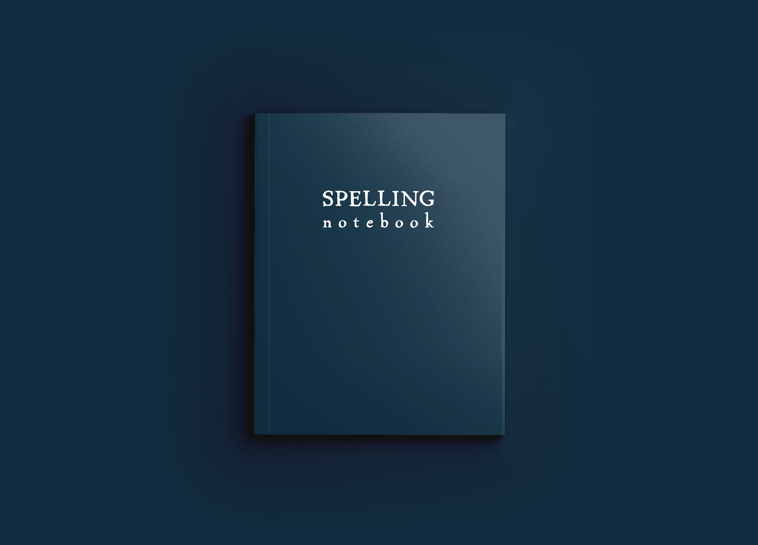 Spelling Notebook: Dark Blue