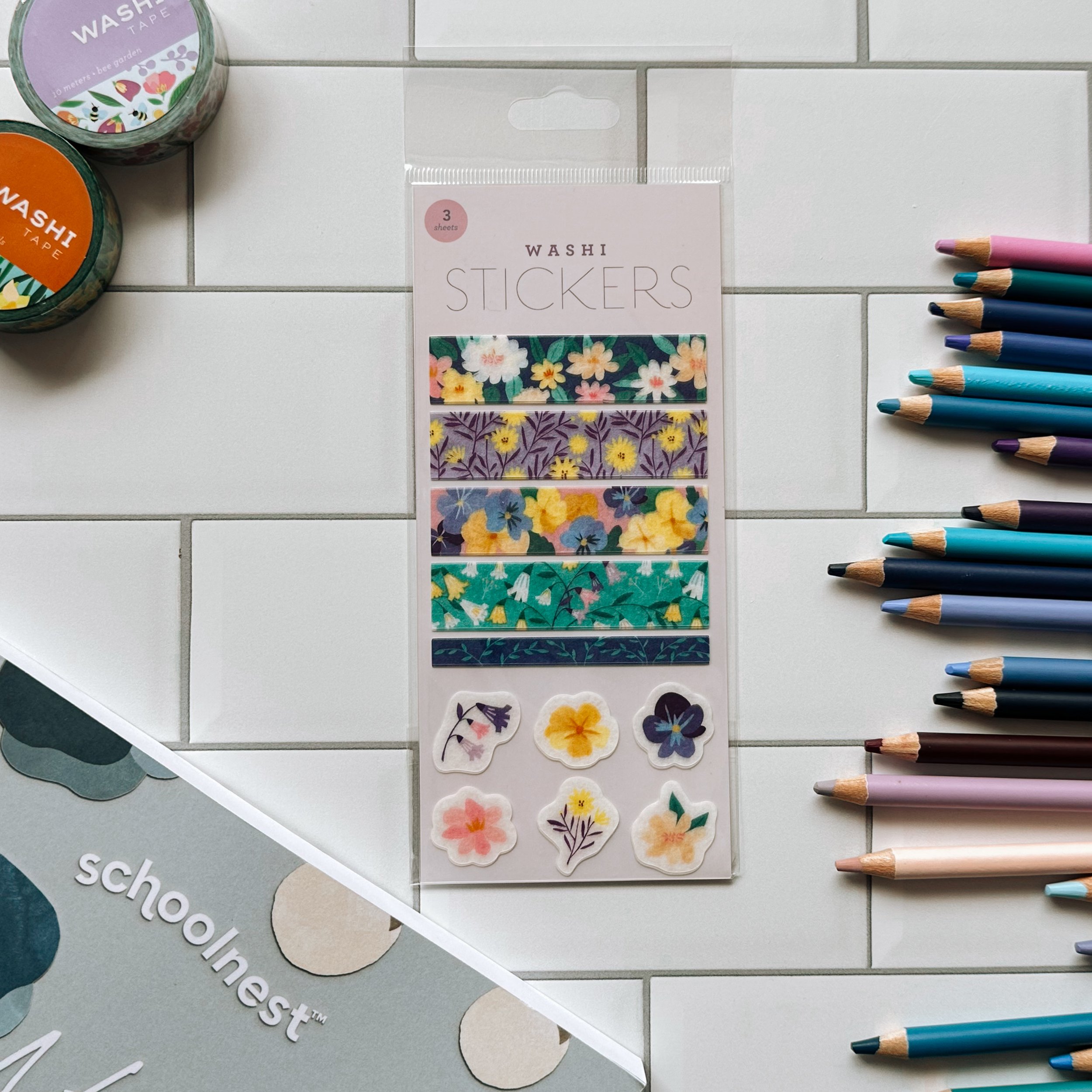 Midnight Garden Washi Stickers