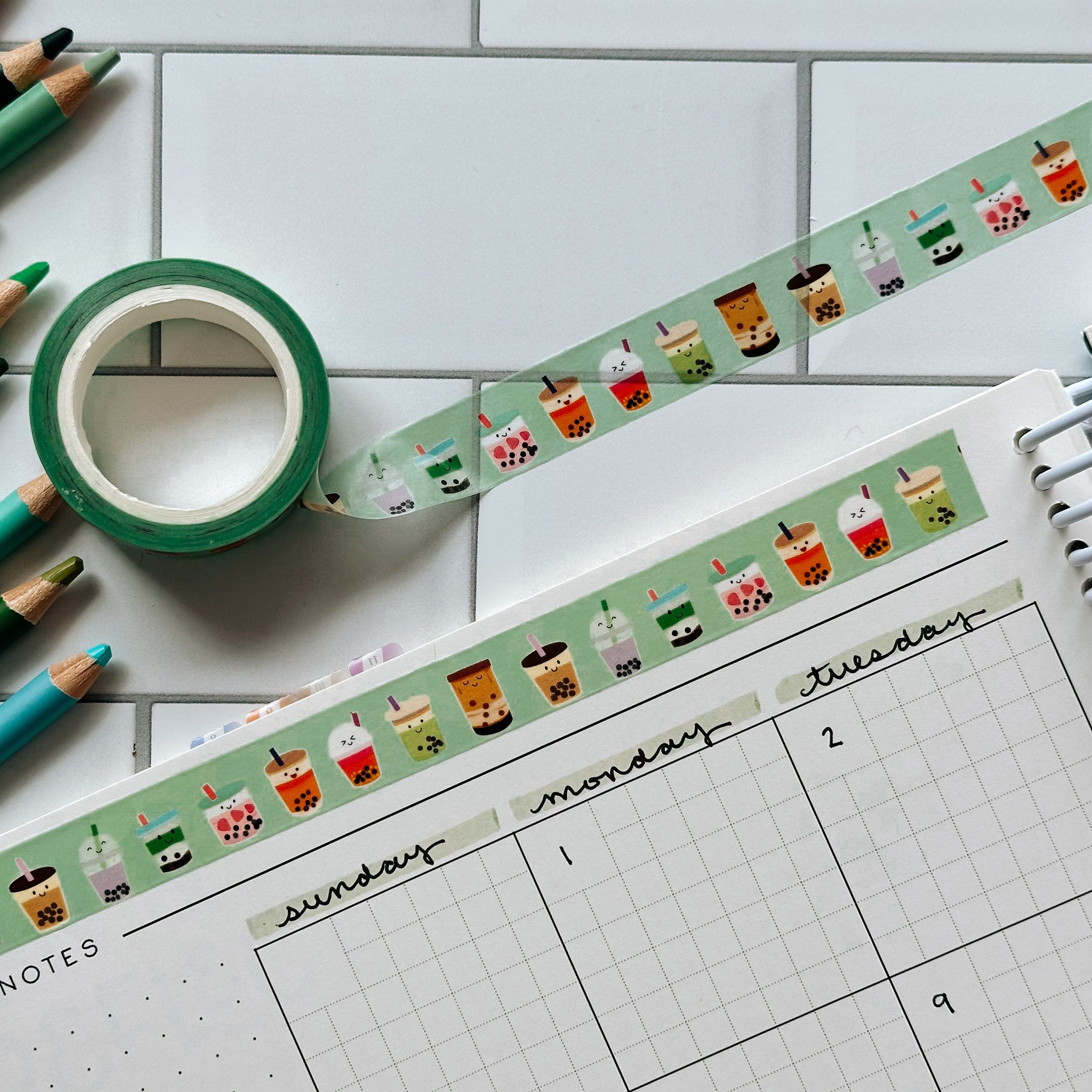 Bubble Tea Washi Tape