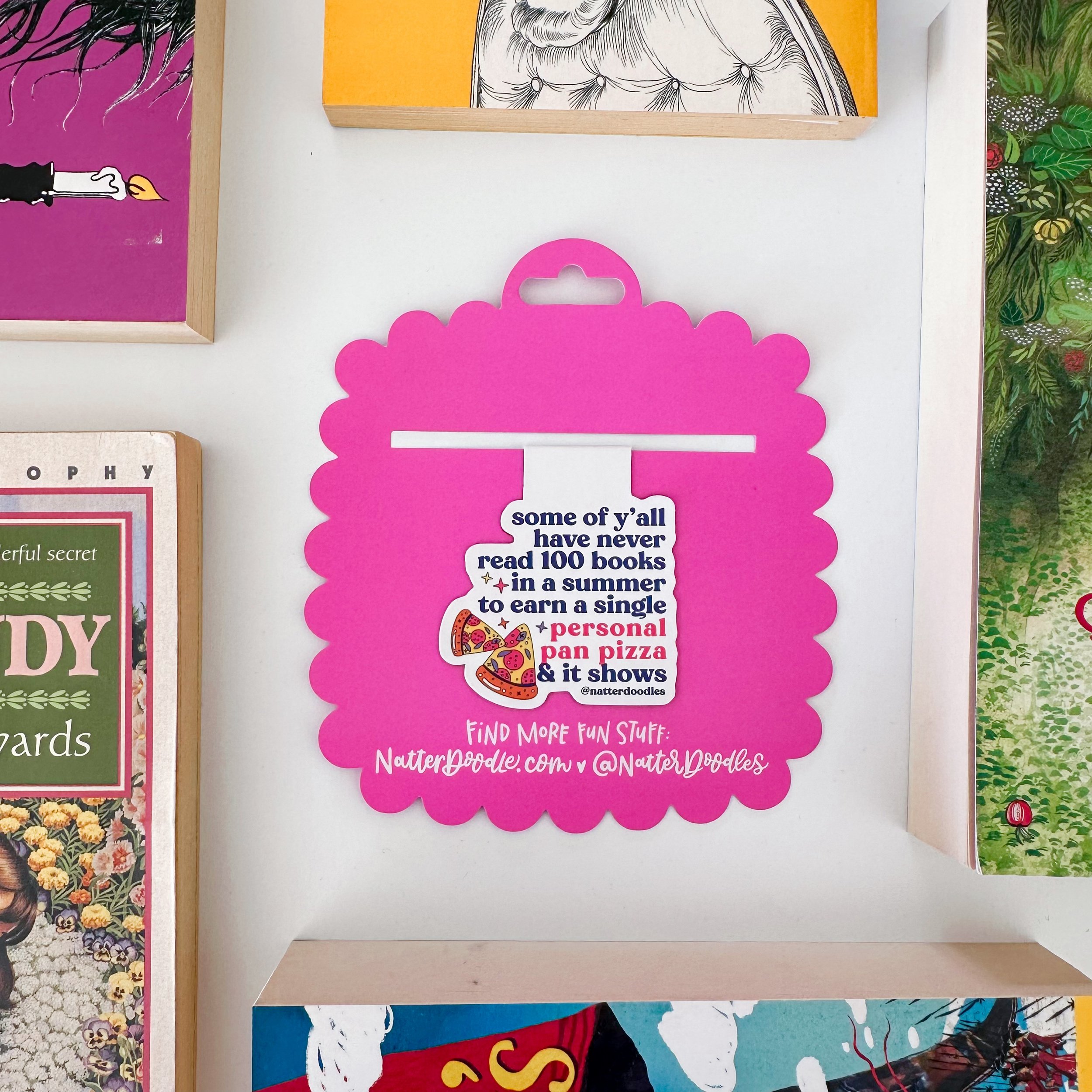 Book It Personal Pan Pizza Magnetic Bookmark by NatterDoodle