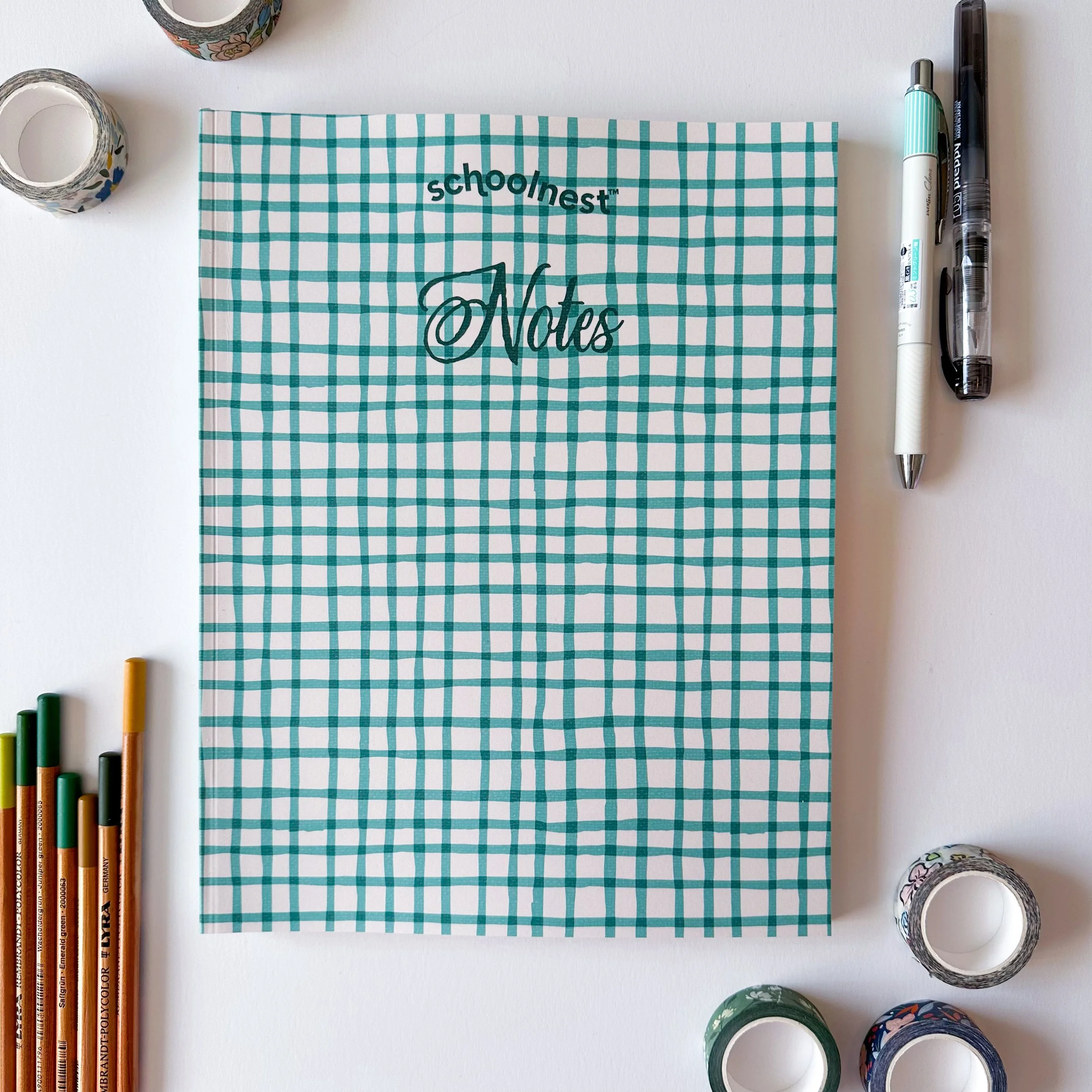 PREORDER Layflat Graph Paper Notebook: Clover Garden Apron
