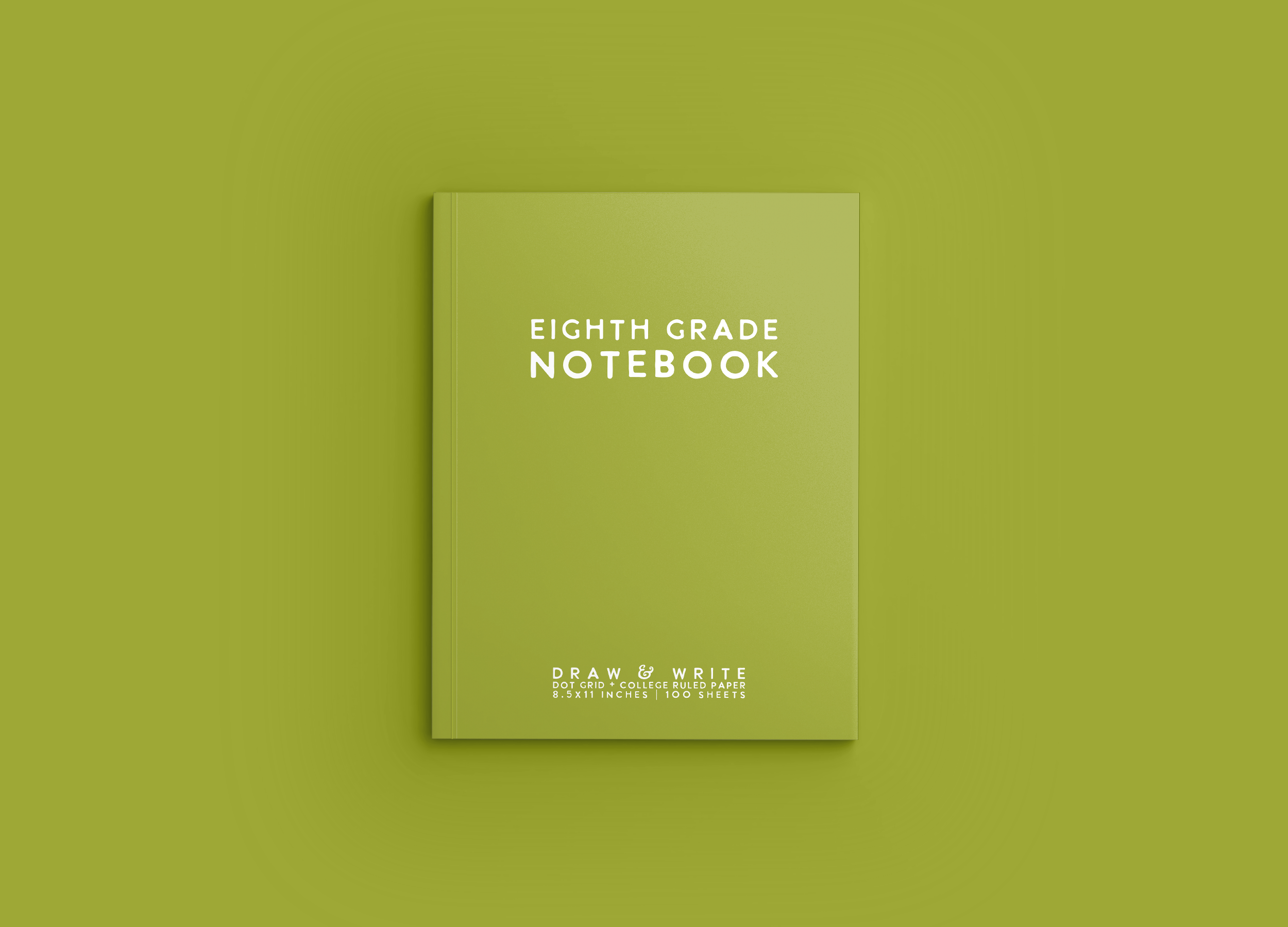 Eighth Grade Notebook: Light Green