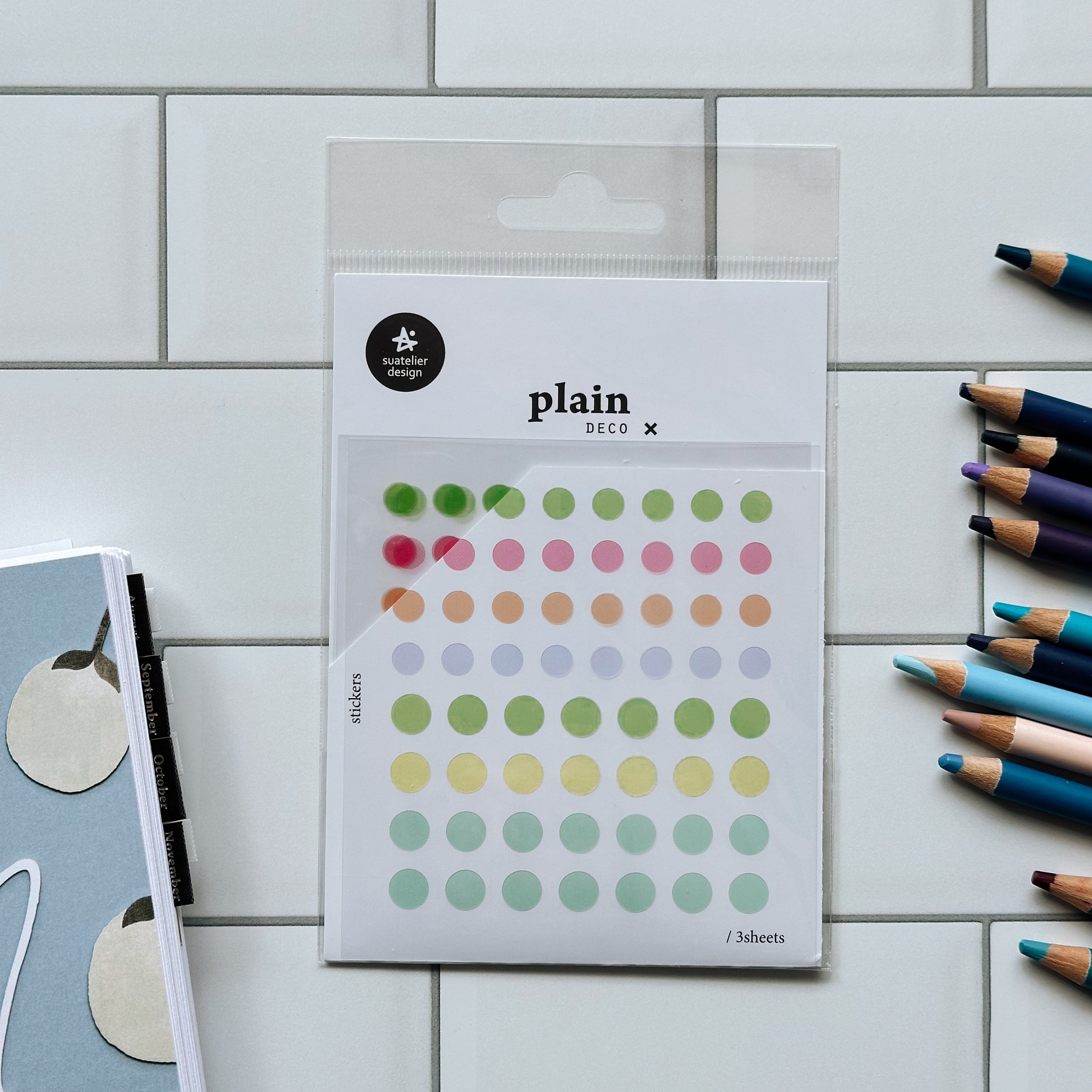 Pastel Rainbow Dot Stickers