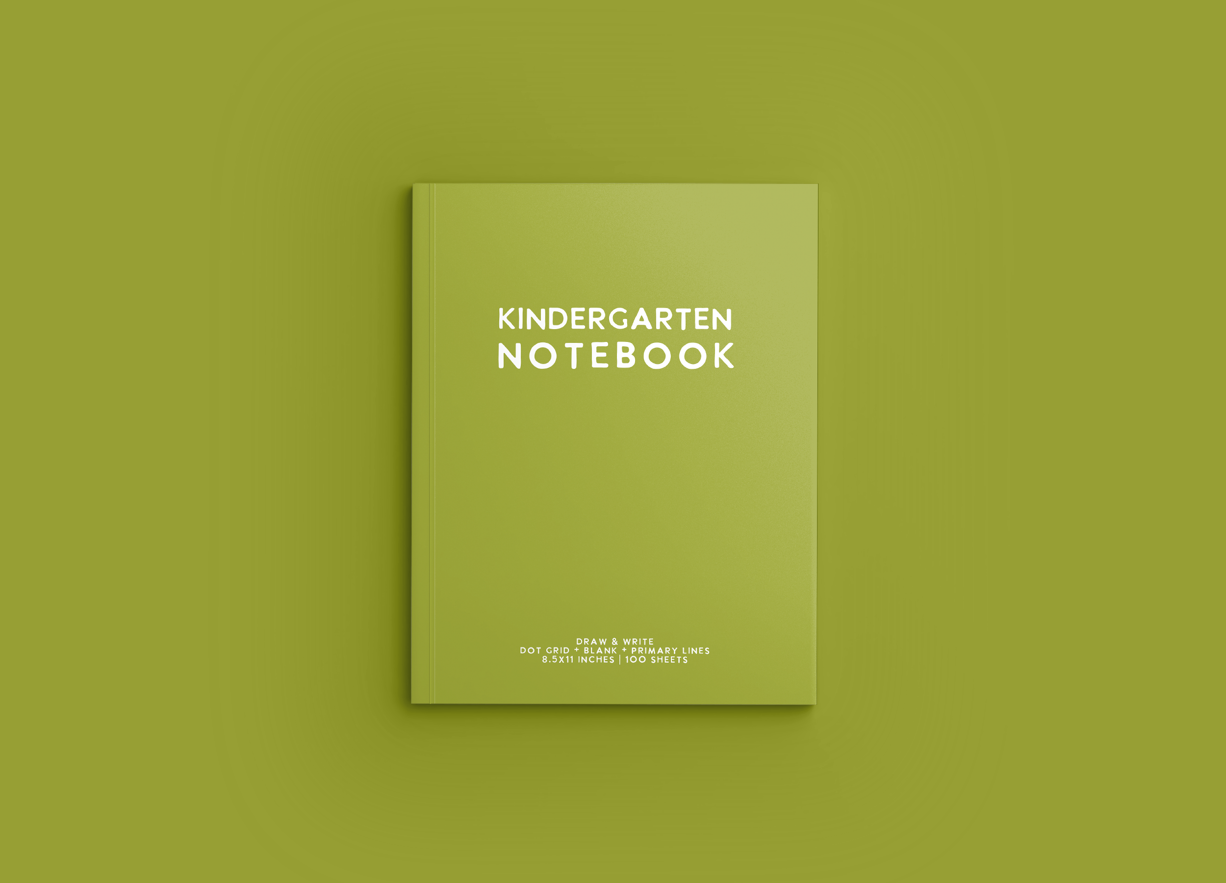Kindergarten Notebook: Light Green