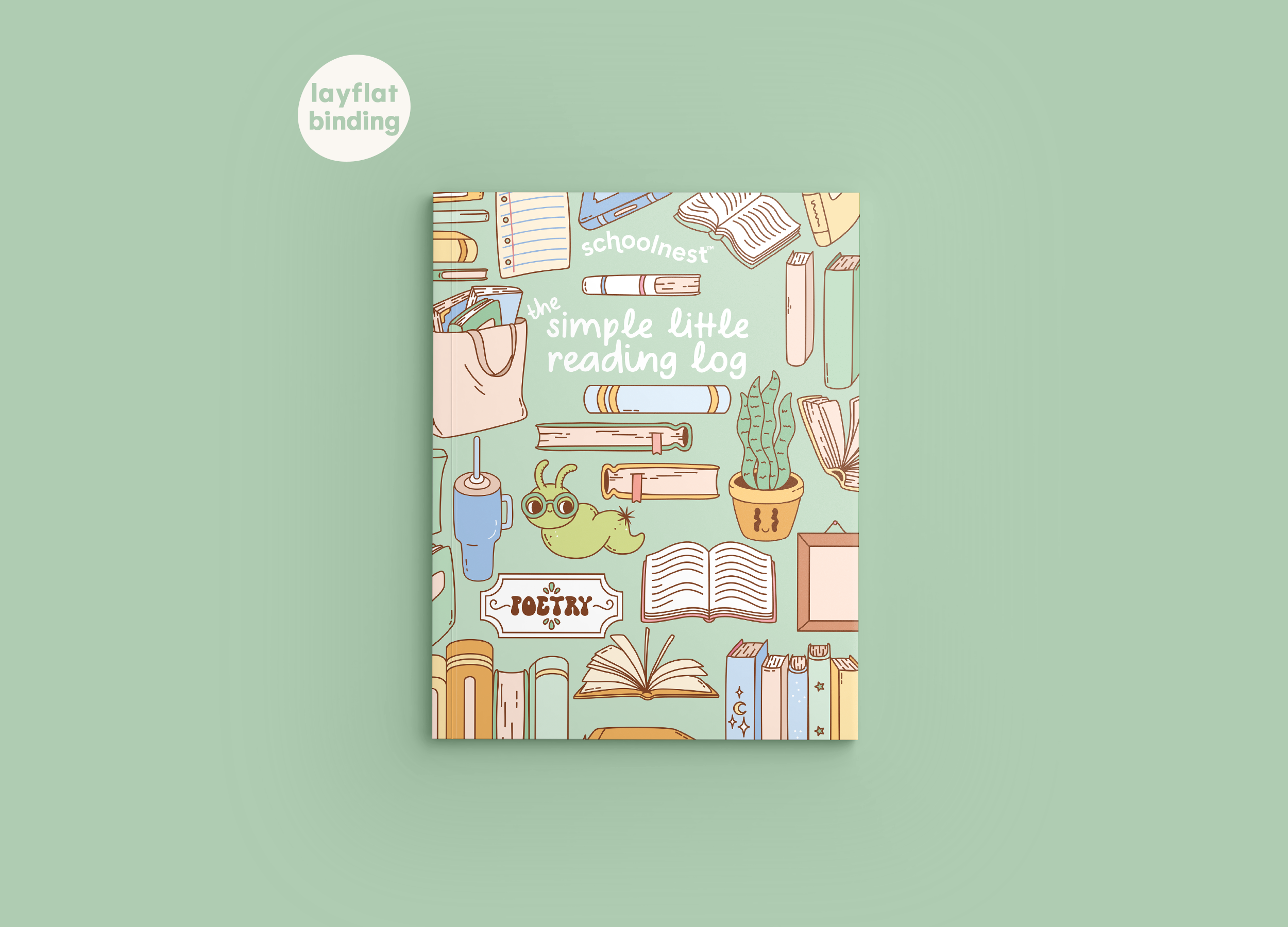 Layflat Simple Little Reading Log Green Mockup 1.png