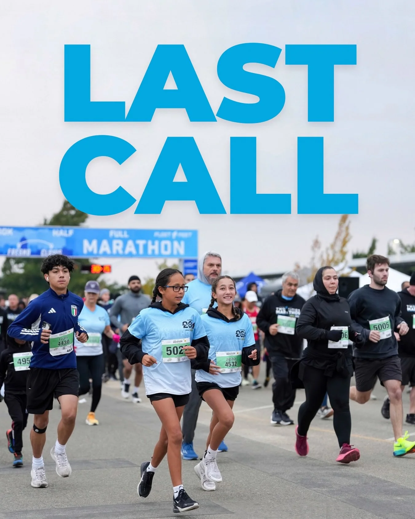 LAST CALL, runners! 🌟🏃&zwj;♂️ Register NOW before the race sells out at RUN2CM.COM! 

The start line is the place to be Sunday morning&mdash;see you there!