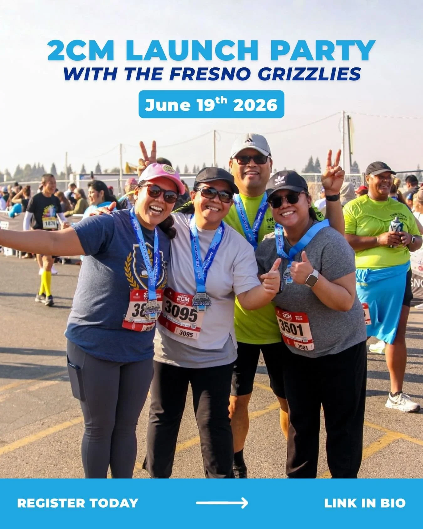 This is your reminder to register TODAY for our annual Two Cities Marathon Launch Party on June 19th! 🥳🏃&zwj;♀️🏃&zwj;♂️

Join us at Chukchansi Park for an unforgettable evening where the running community meets baseball under the lights as we laun