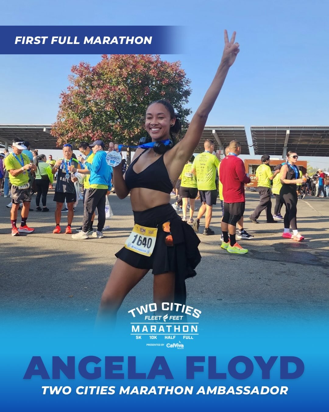 Meet Angela Floyd, one of our 2026 Two Cities Marathon ambassadors!🏃&zwj;♀️🎉

We asked Angela why she&rsquo;s excited to be a 2CM Ambassador: &ldquo;Two Cities was actually my first half marathon ever, so this race really means a lot to me. It&rsqu