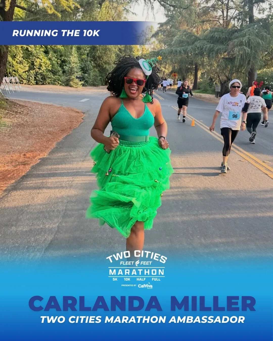 Meet Carlanda Miller, one of our 2026 Two Cities Marathon ambassadors!🏃&zwj;♀️🎉

We asked Carlanda why she&rsquo;s excited to be a 2CM Ambassador: &ldquo;I&rsquo;m excited to be a&nbsp;Two Cities Marathon&nbsp;ambassador because running has become 