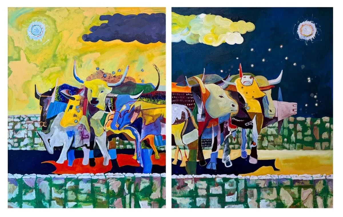 Safety in Numbers | 2025 | Acrylic on canvas | 60&rdquo; x 90&rdquo; (diptych)

Walker J. Antonio

Currently available through @stevenson_and_co.