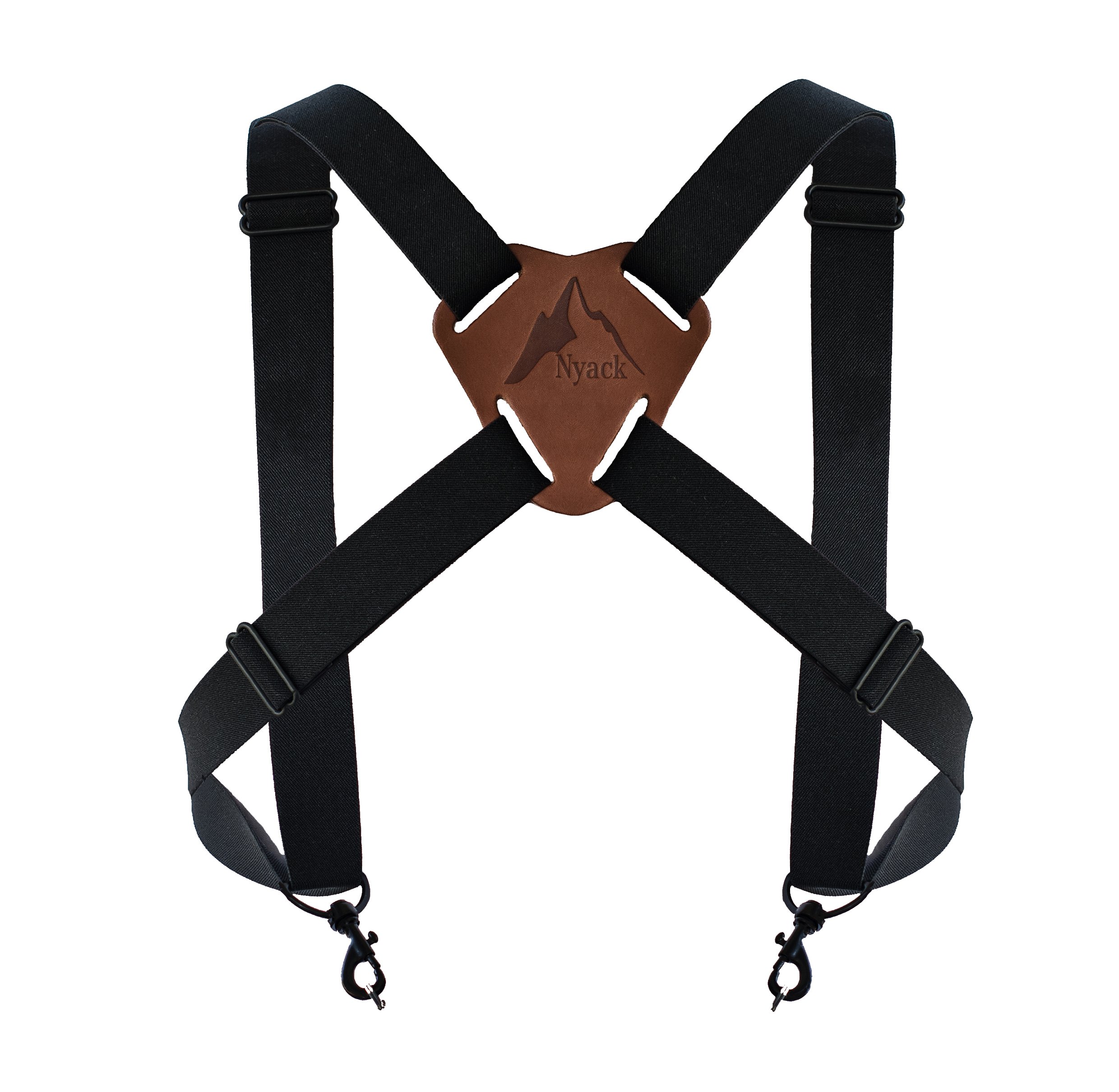 The NO neck Pain Camera Strap By Nyack Exchange/ Brown Leather , adjustable stra