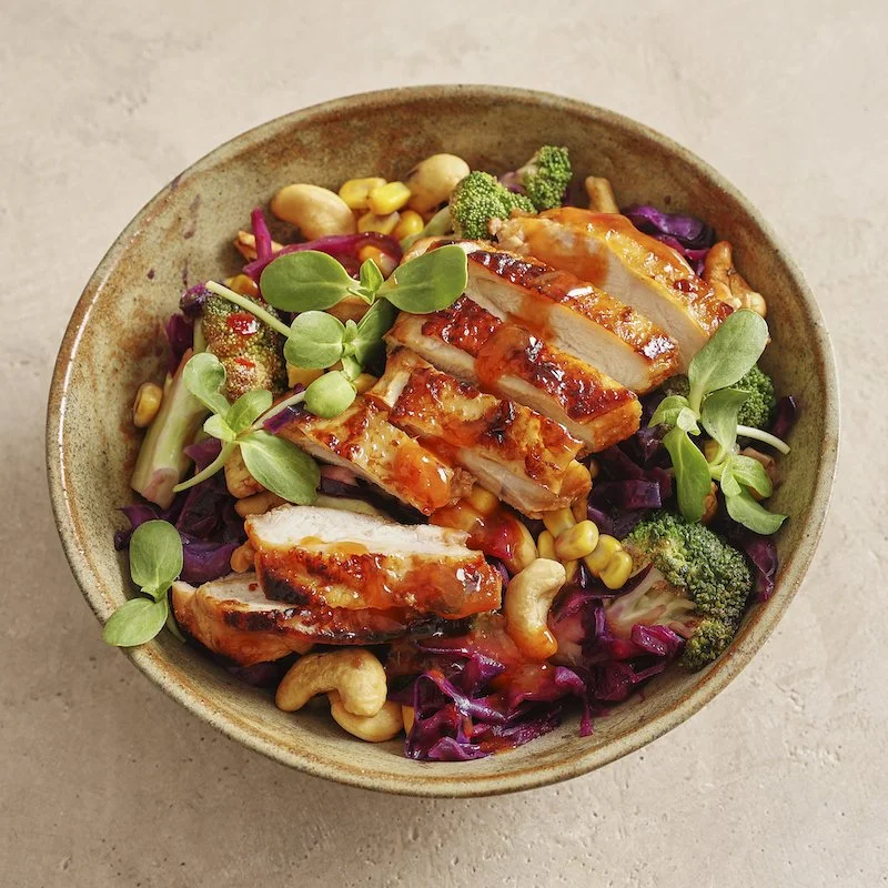 chicken & veggie bowl (approx. 400 cal)