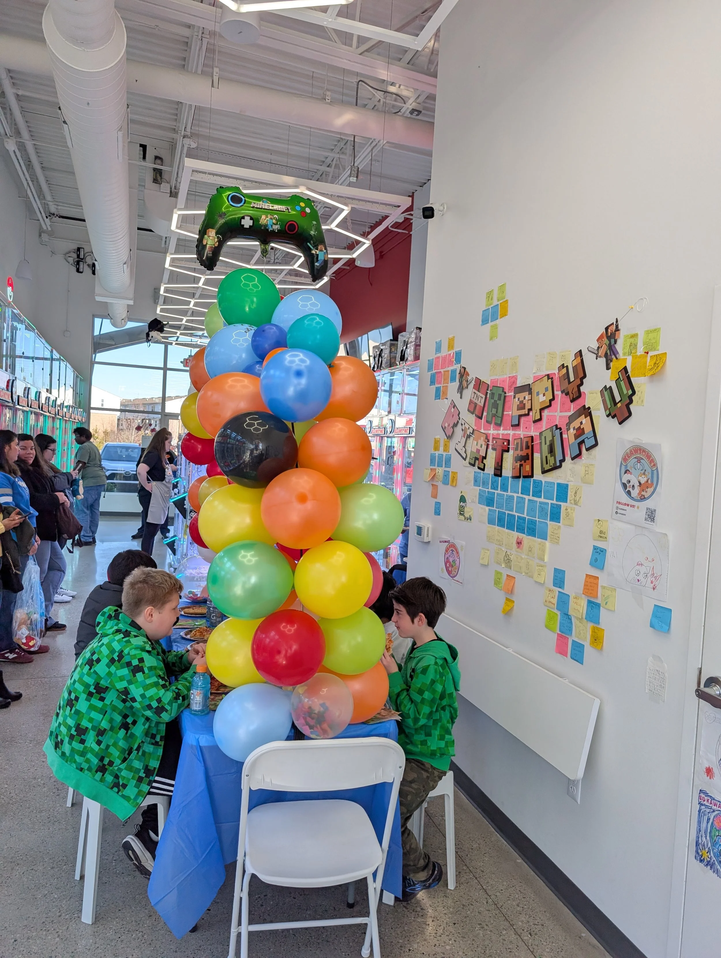 Birthday balloons and decorations