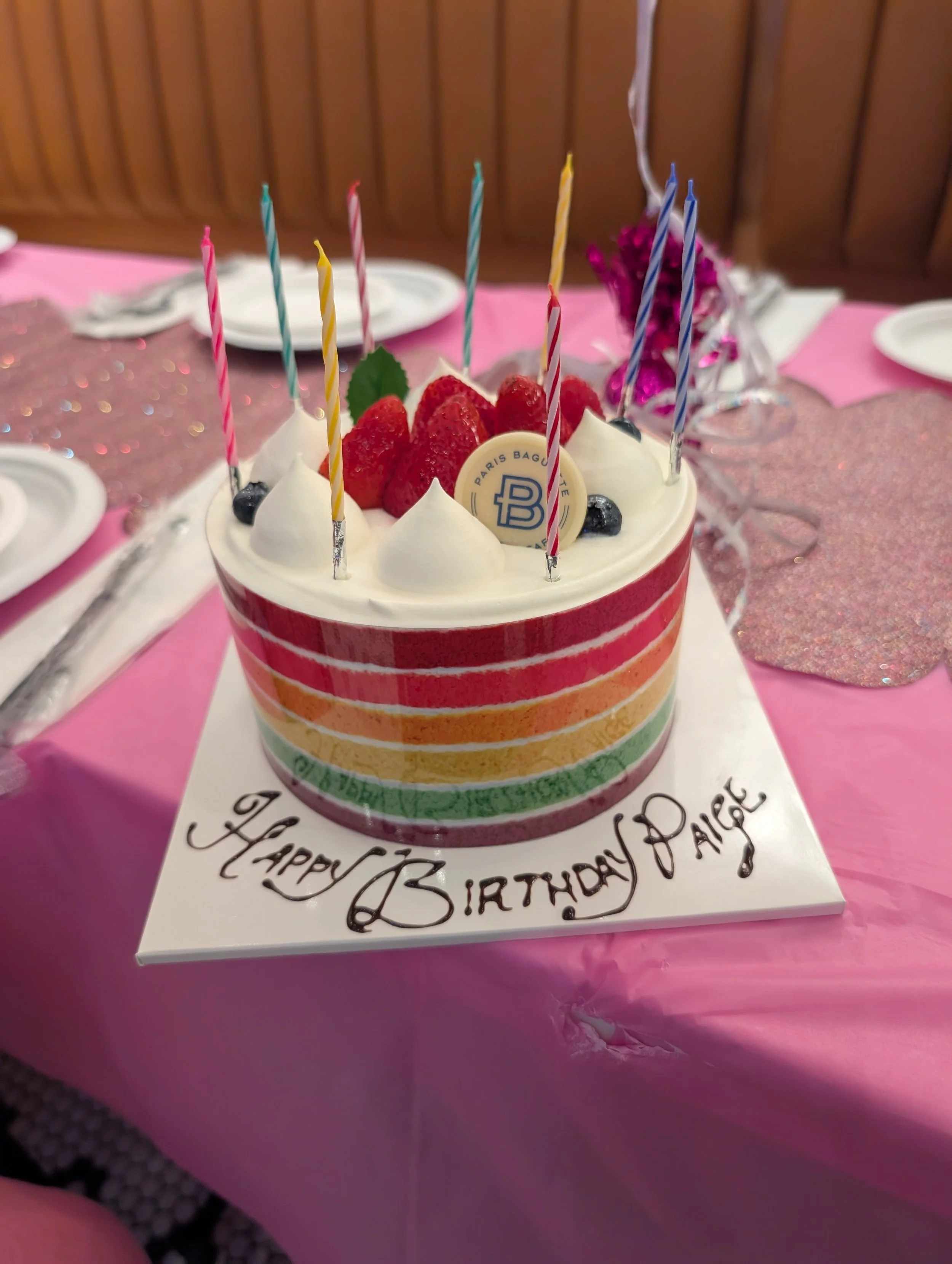Rainbow birthday cake