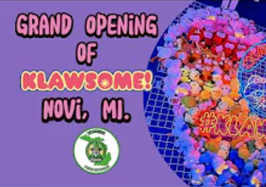 Grand Opening of KLAWSOME Clawcade in Novi, MI.