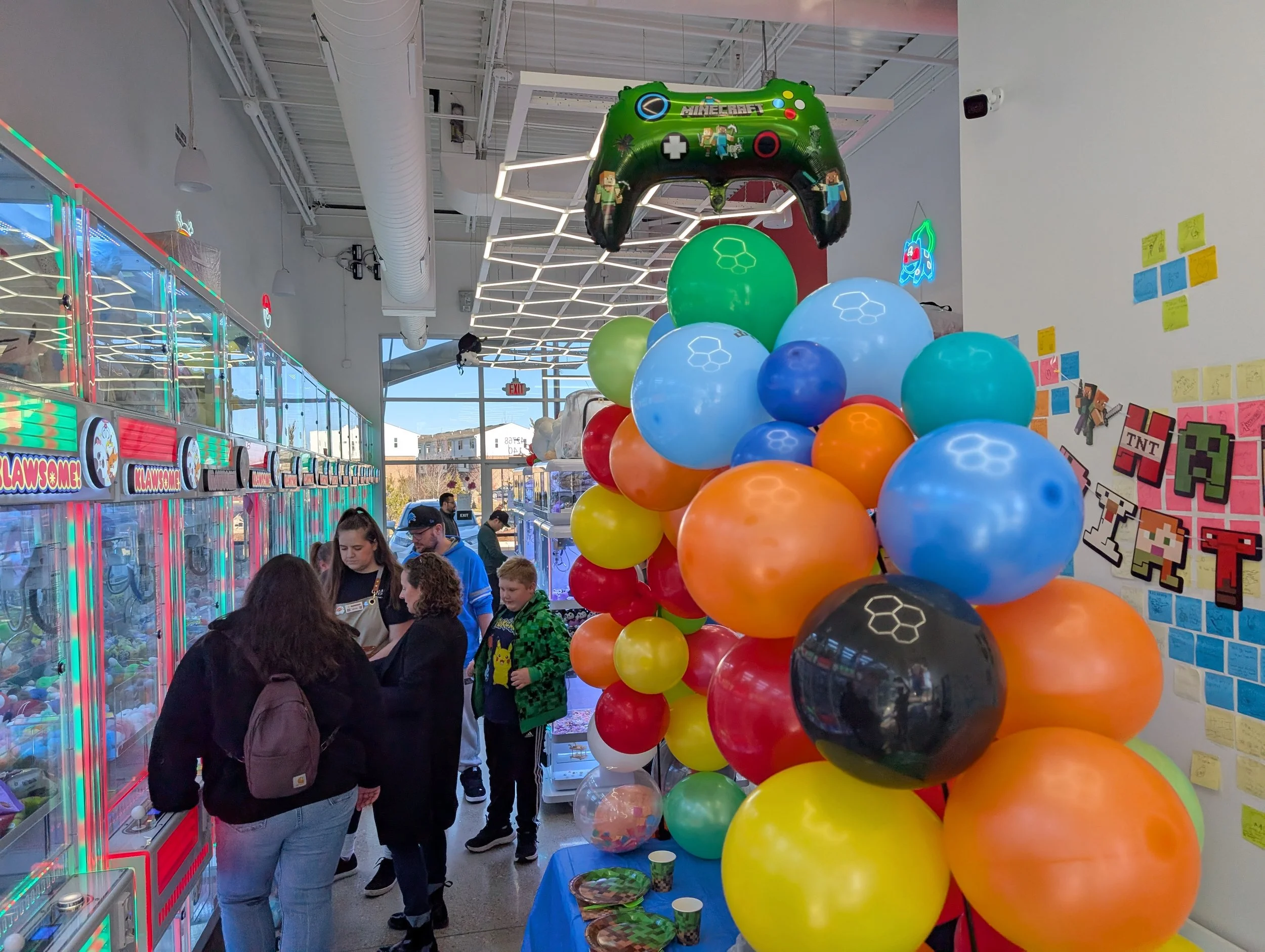 Indoor arcade party