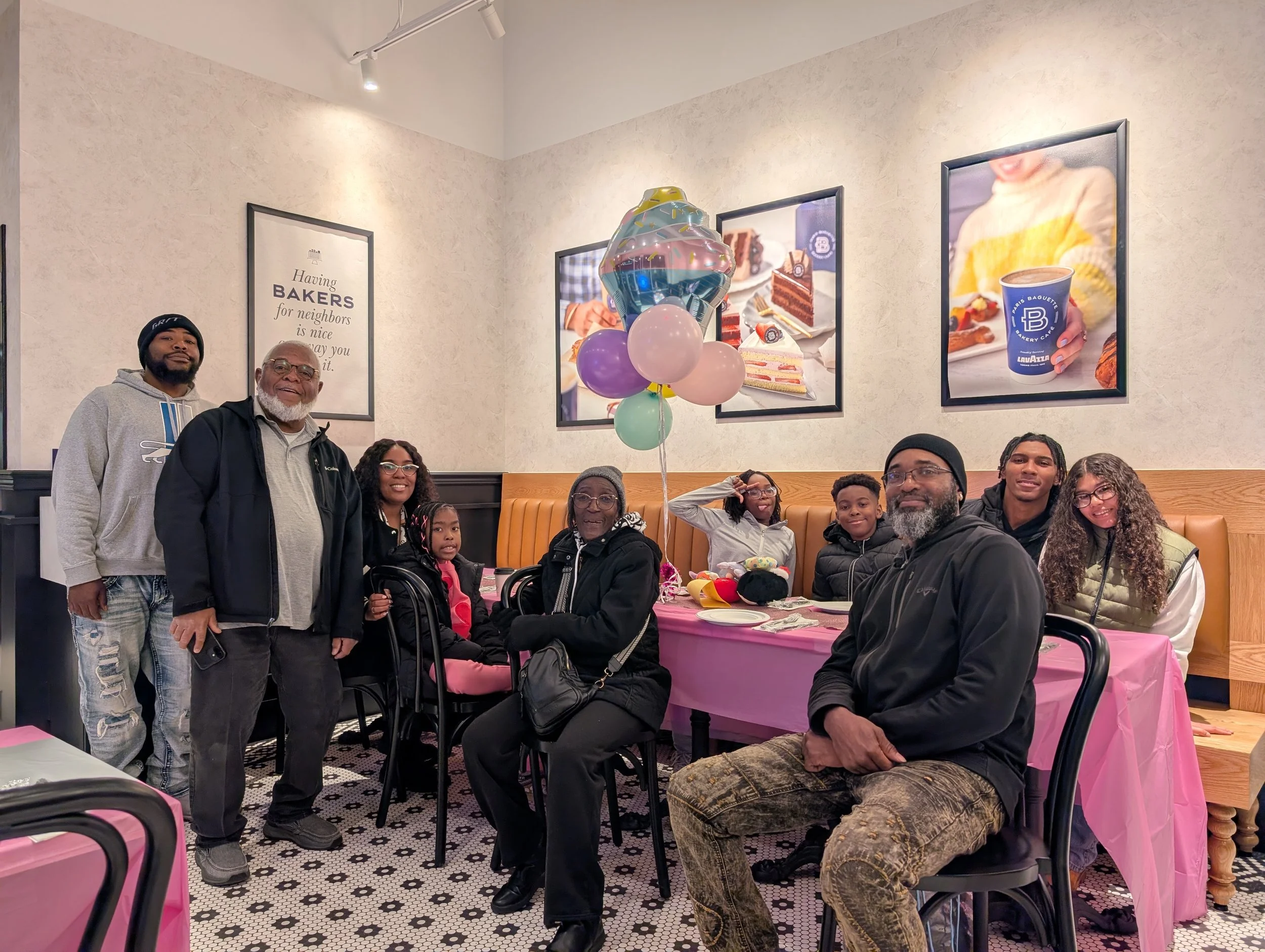 Family celebration at Paris Baguette