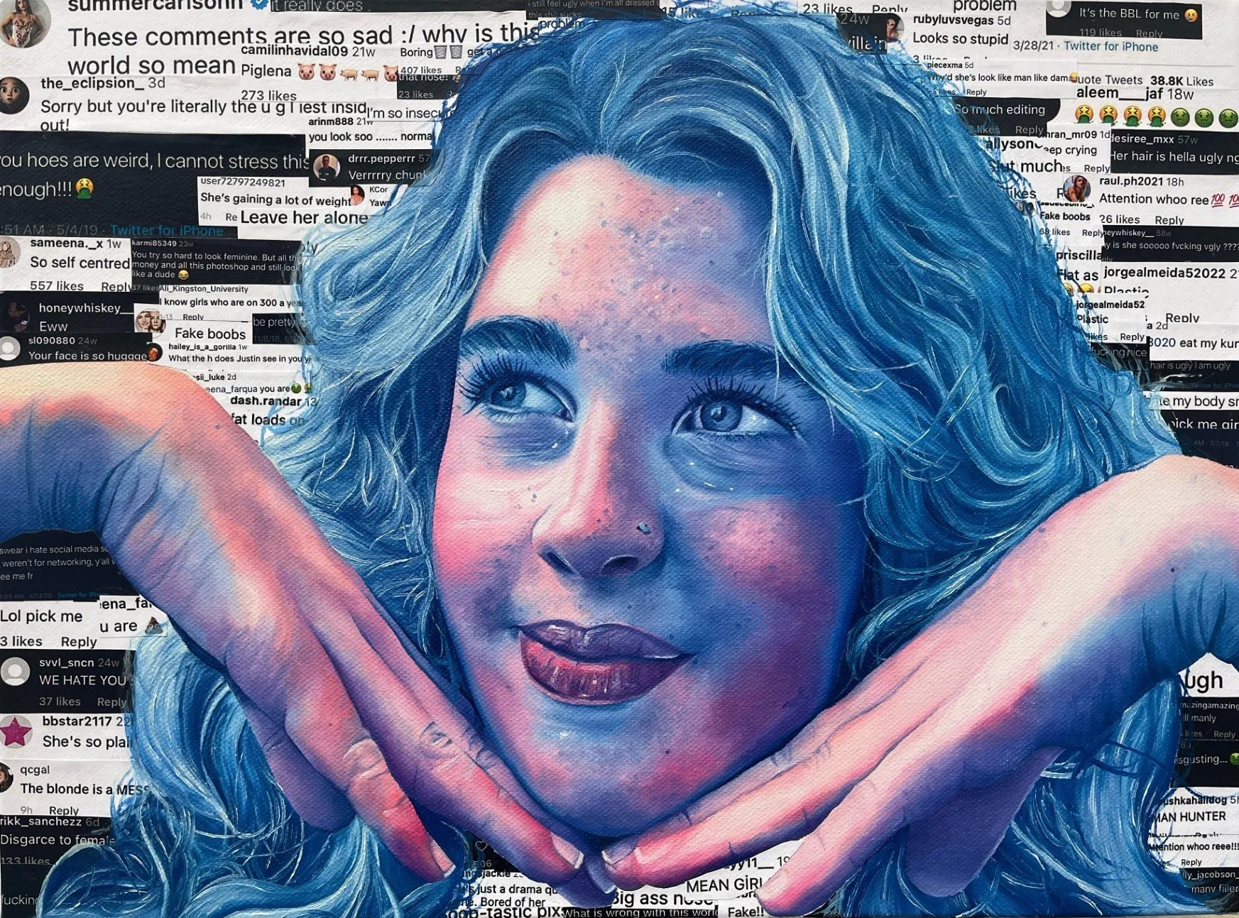 Feeling Blue Painting Print.