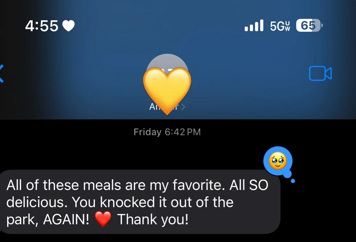 These texts > anything else 🥺💛🙏🏼🍋
.
.
🍋𝒮𝓆𝓊ℯℯ𝓏ℯ 𝓉𝒽ℯ 𝒟𝒶𝓎!🍋
.
.
#clientlove #personalchef #yeschef #squeezetheday #lemonyay