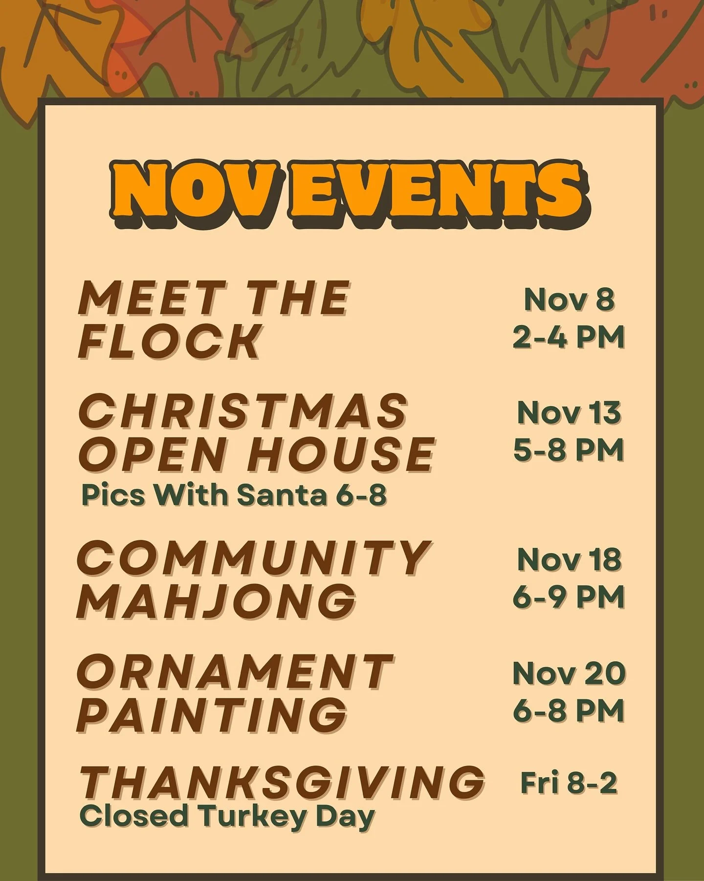 Swipe for more details on the awesome events we have coming up for you! But which one are you most excited for? Let us know in the poll 📥

The last two events are ticketed- you can find links for both in our bio.

More info to come on each but we ho