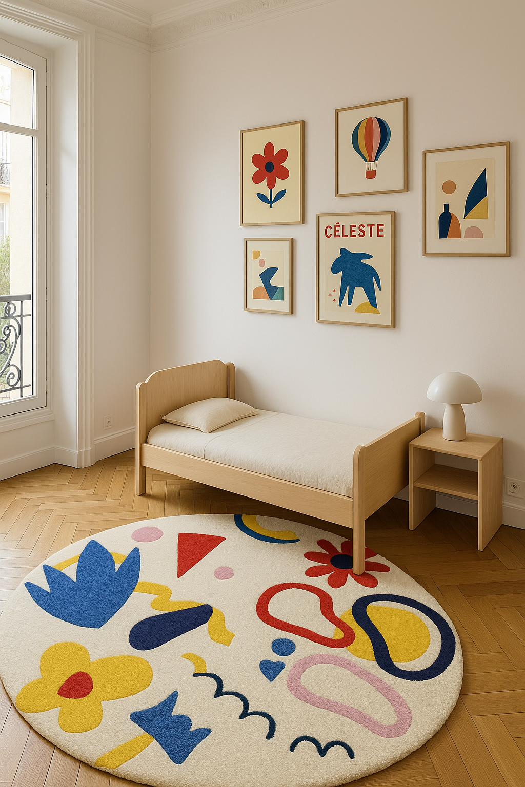 Design name : Maïa 2 TC24115-14
Laine et Tencel
8 couleurs au choix
Réalisé en : ø 170 cm
Dimensions et forme adaptables