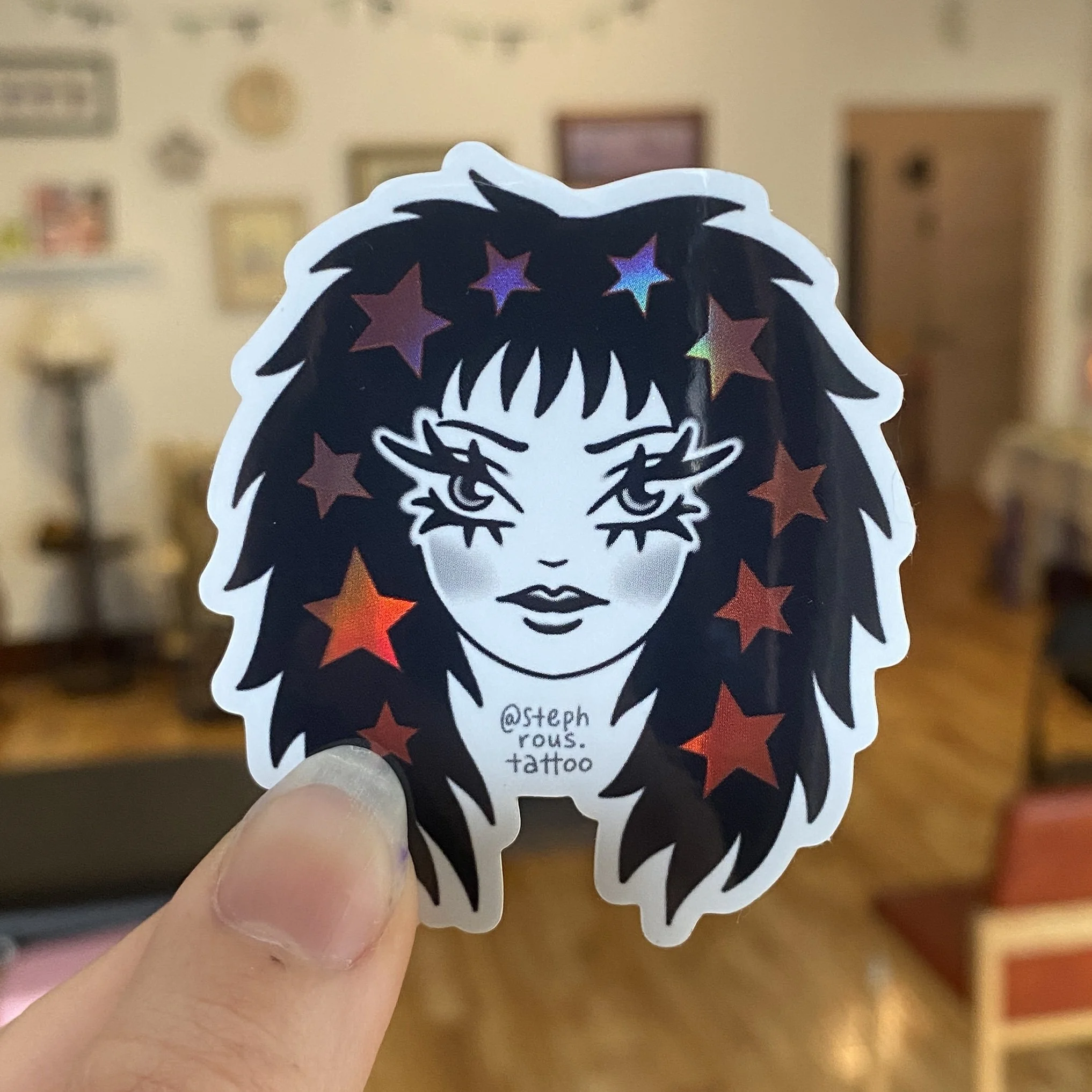 Sticker goth star
