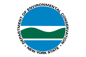 Seal of the Environmental Protection Agency (EPA) with a blue and green logo depicting a stylized landscape with water and hills.