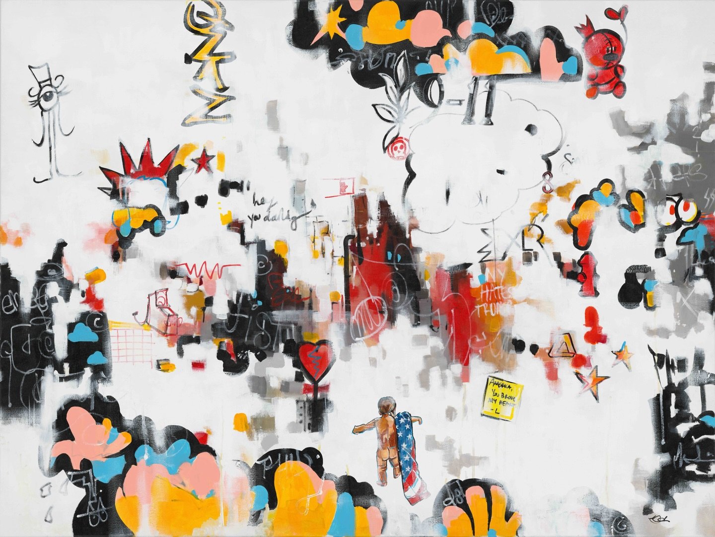 &ldquo;New York&rdquo; is more relevant than ever. 
30x40 Acrylic on Canvas
Now on website 
DM for inquiries 
#artist #abstractartwork #newyork #graffitiart #naiveart